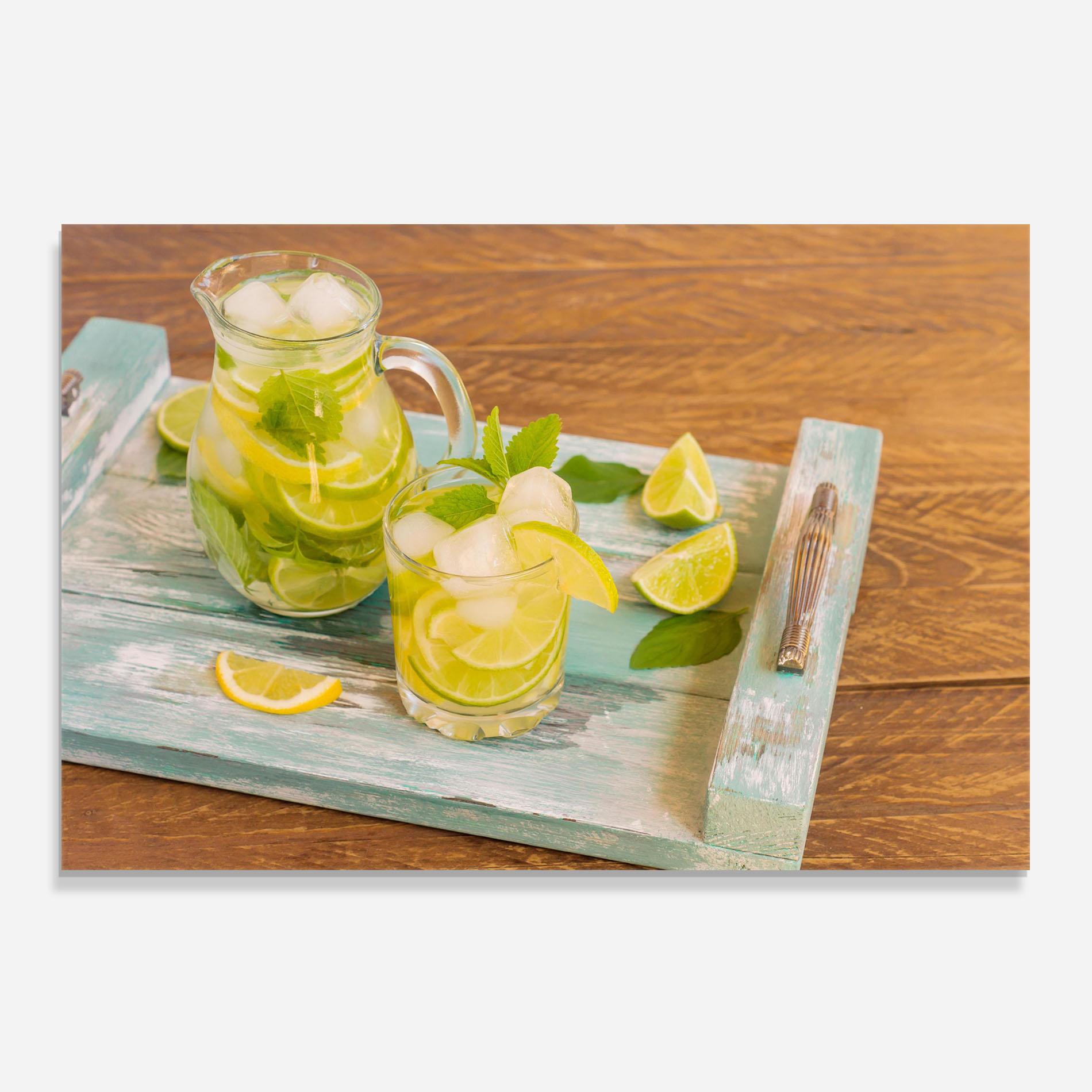 Konyhai üveg hátfal Fresh Cold Lemonade mockup 0