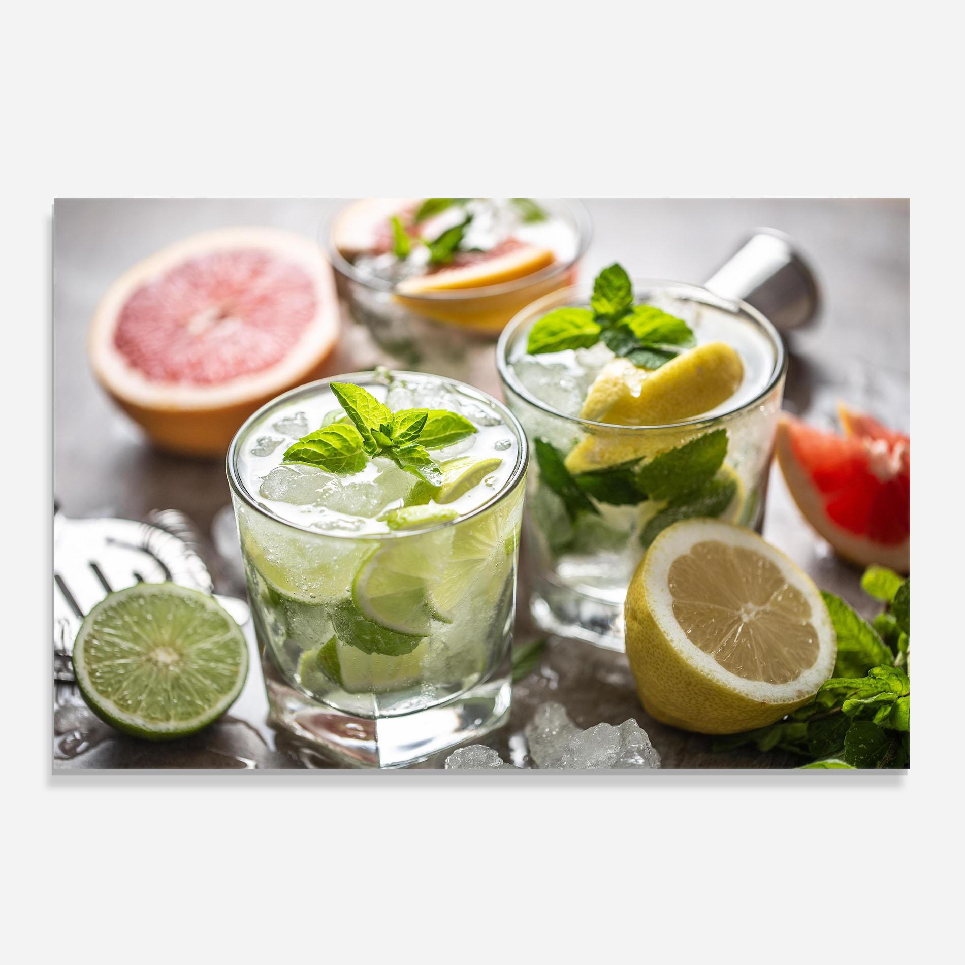 Konyhai üveg hátfal Gin Tonic Drink mockup 0