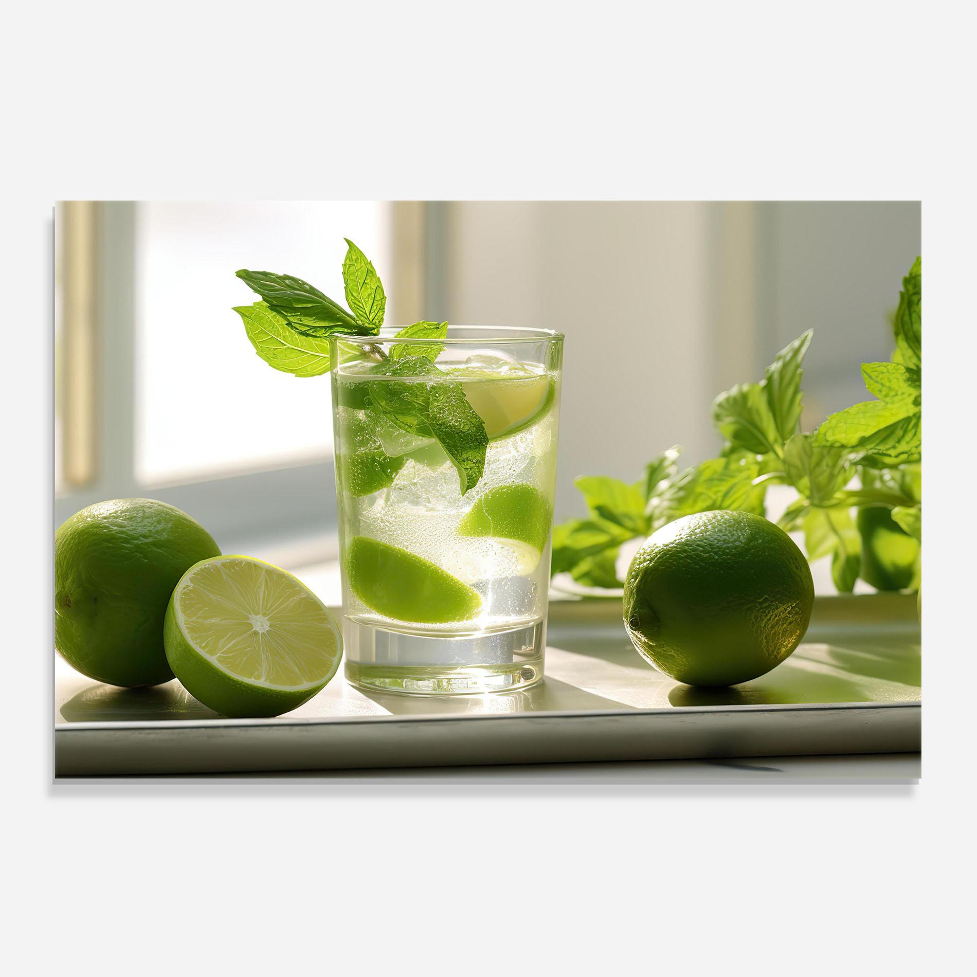Konyhai üveg hátfal Mint Lime Glass mockup 0