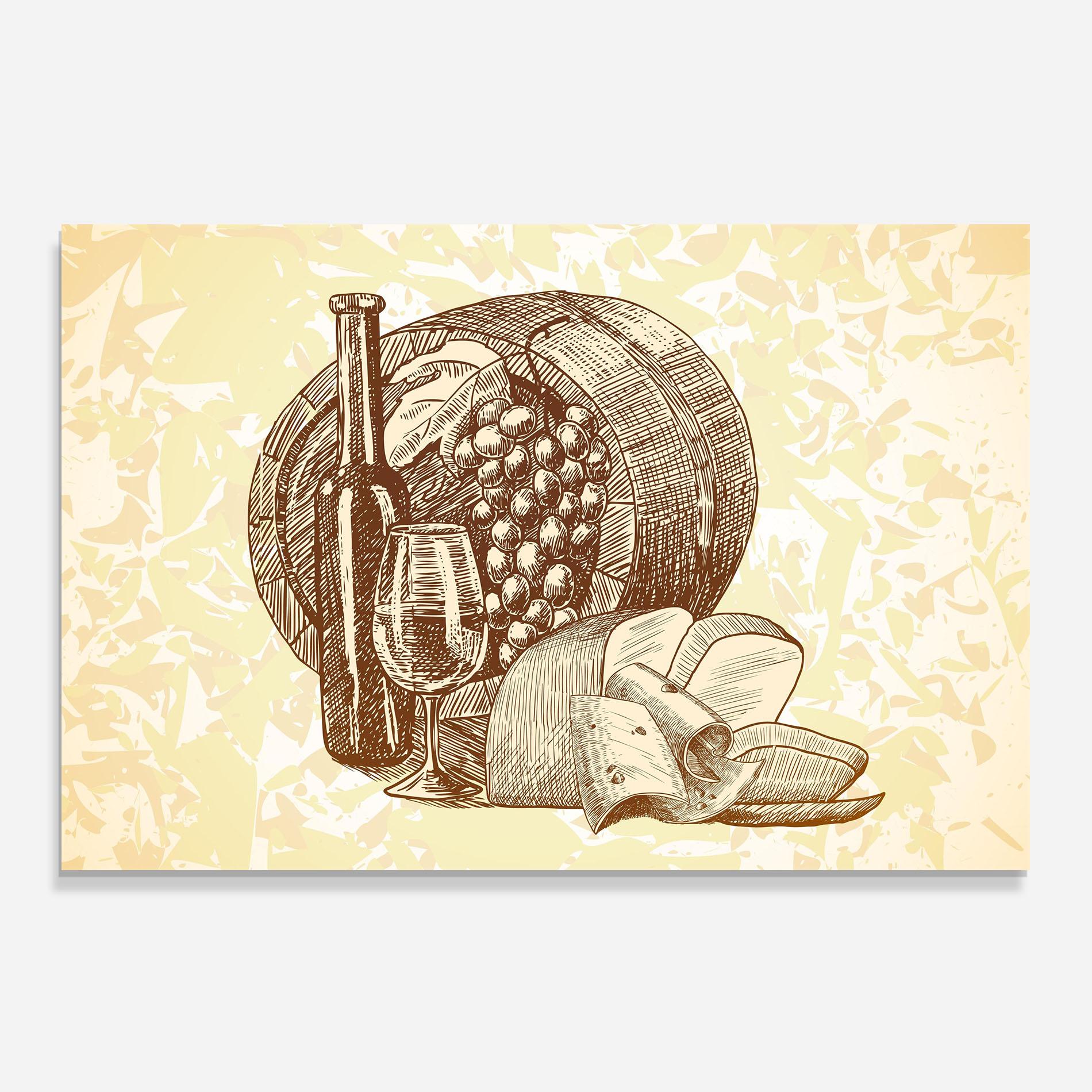 Konyhai üveg hátfal Old Wine mockup 0