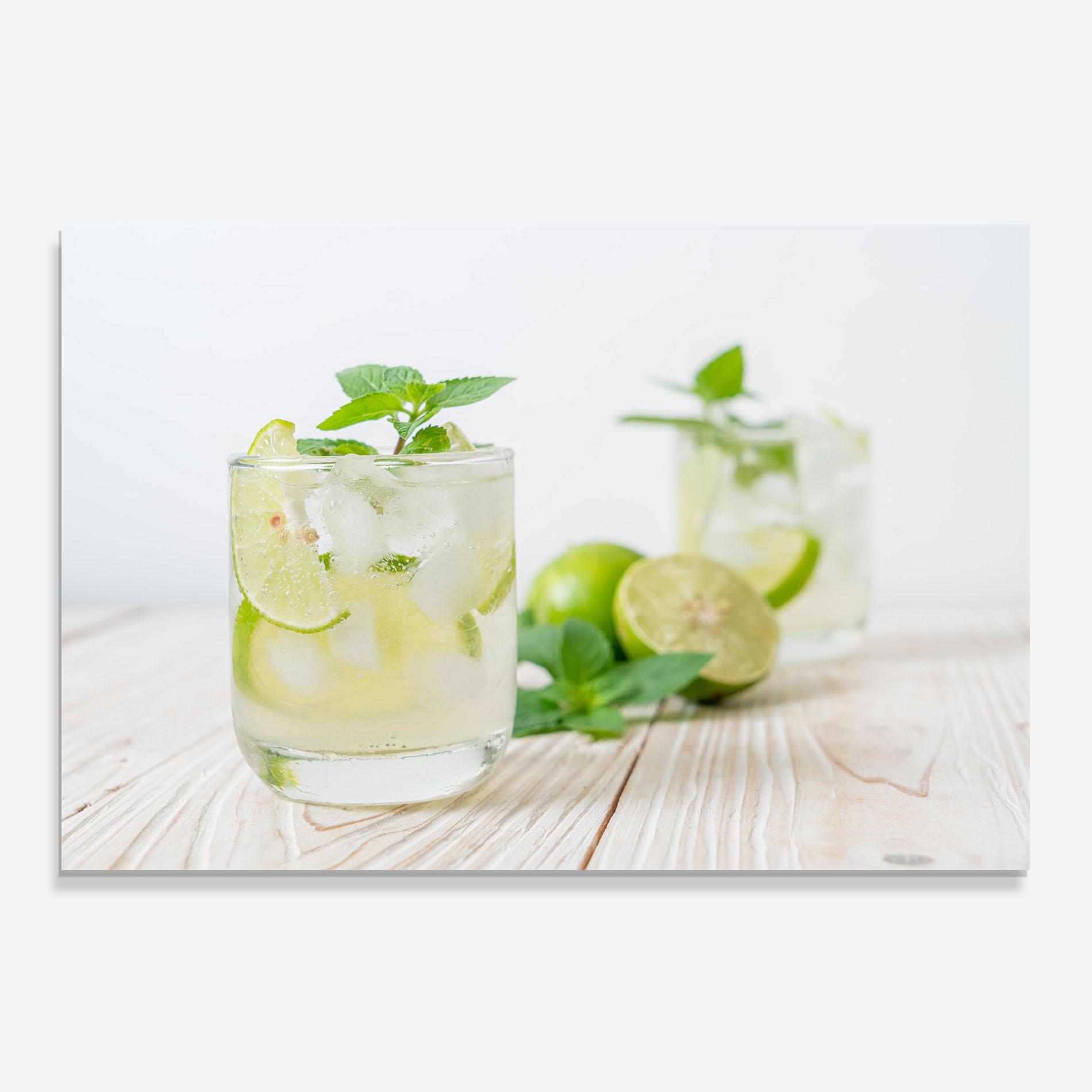 Konyhai üveg hátfal Soda Mint Drink mockup 0