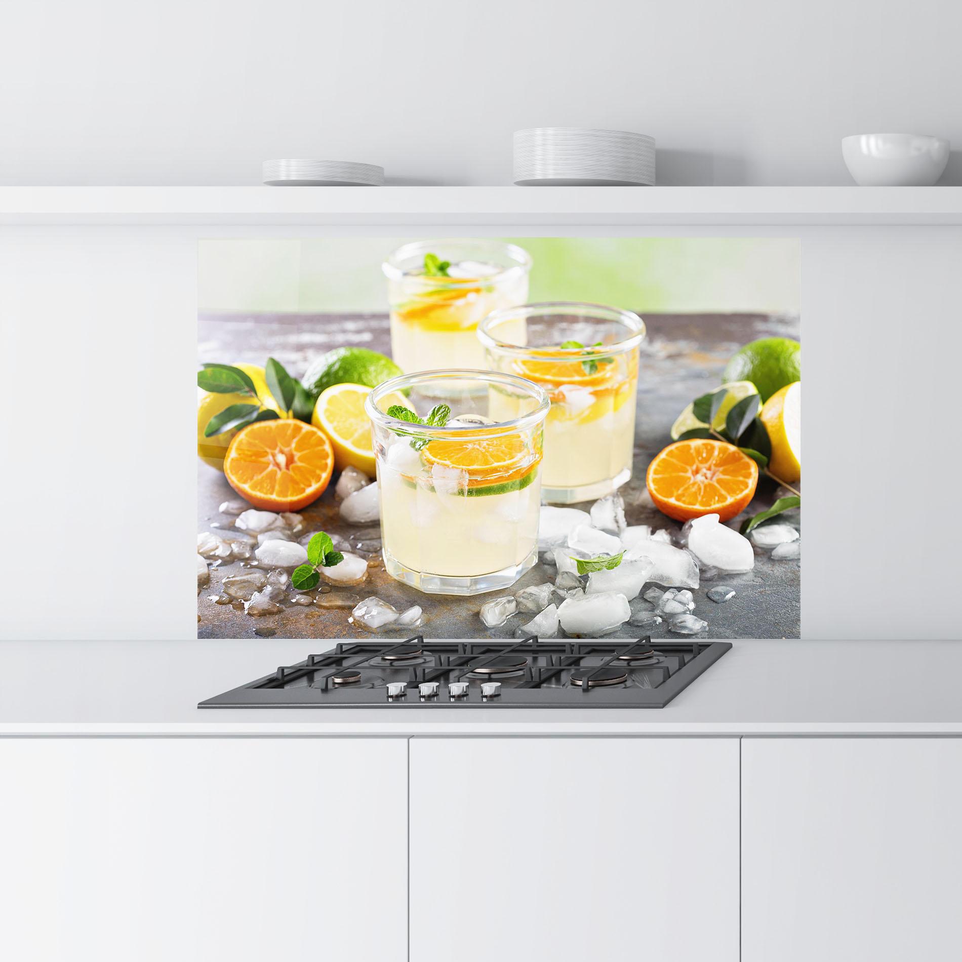 Konyhai üveg hátfal Citrus Fruit Lemonade mockup 9
