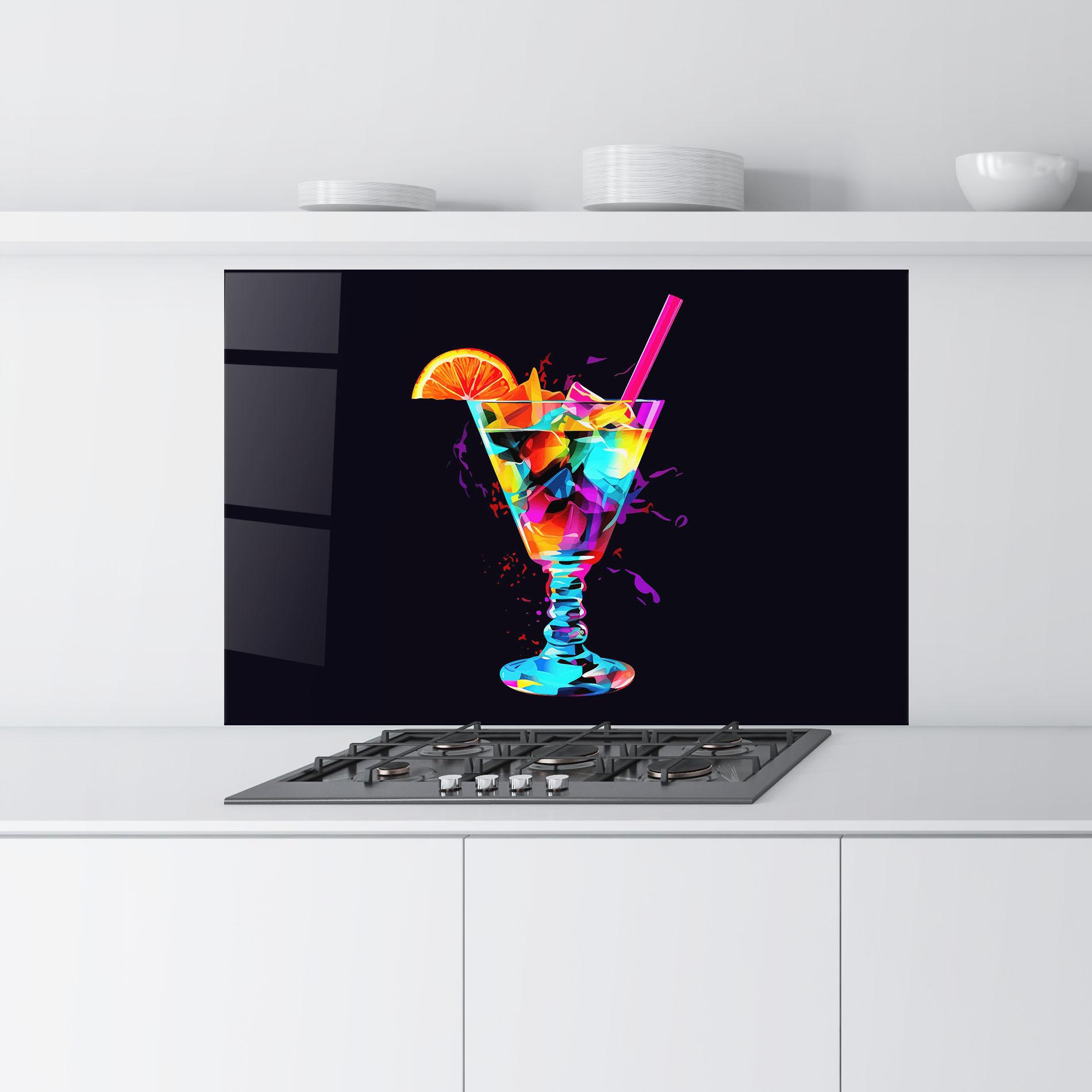 Konyhai üveg hátfal Colorful Cocktail mockup 9