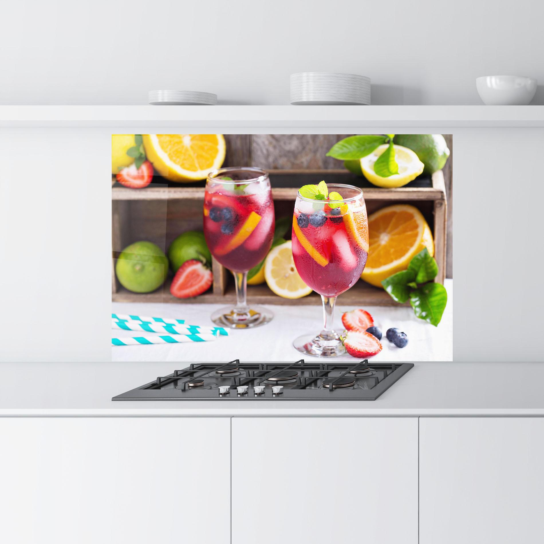 Konyhai üveg hátfal Colorful Summer Drink mockup 9