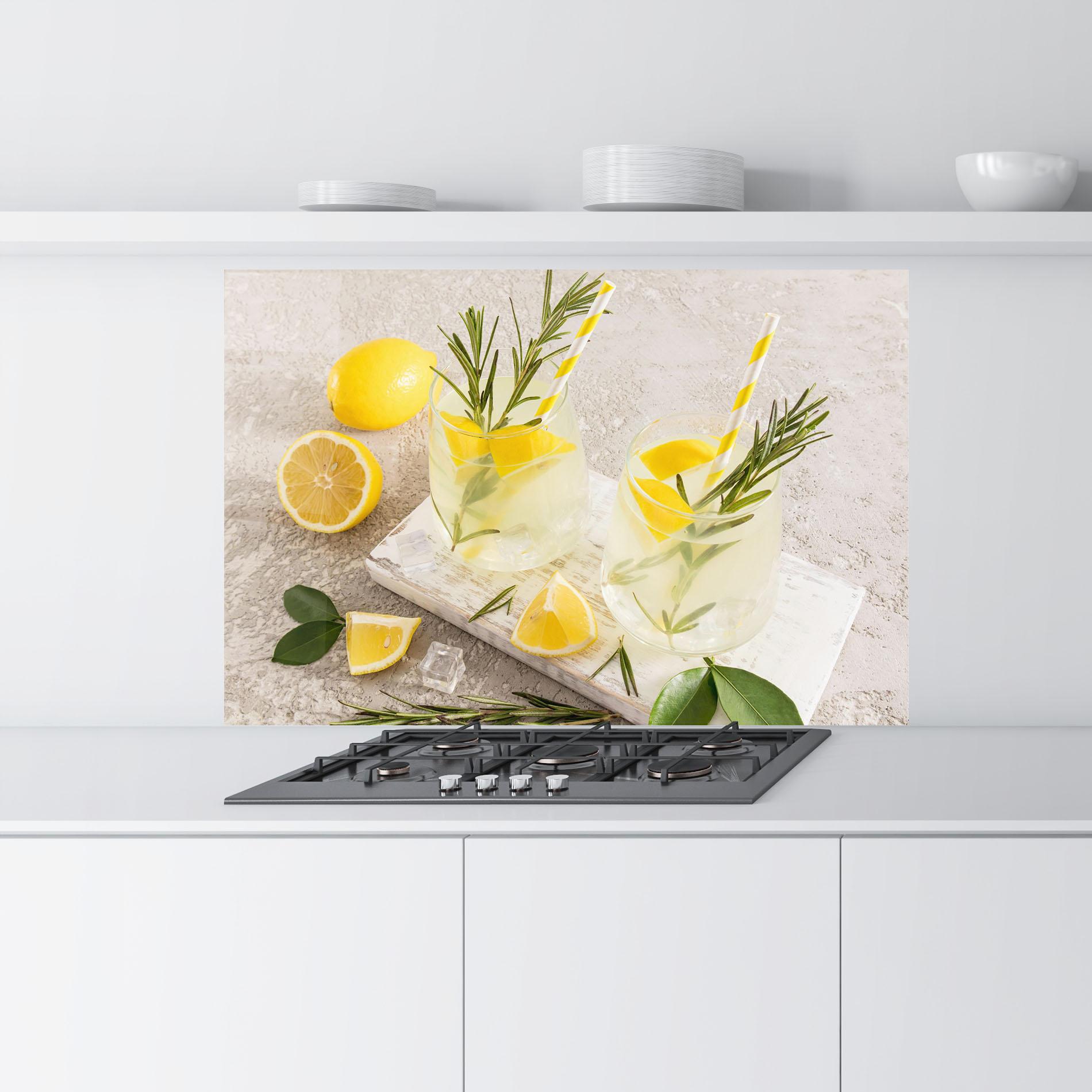 Konyhai üveg hátfal Homemade Rosemary Drink mockup 9