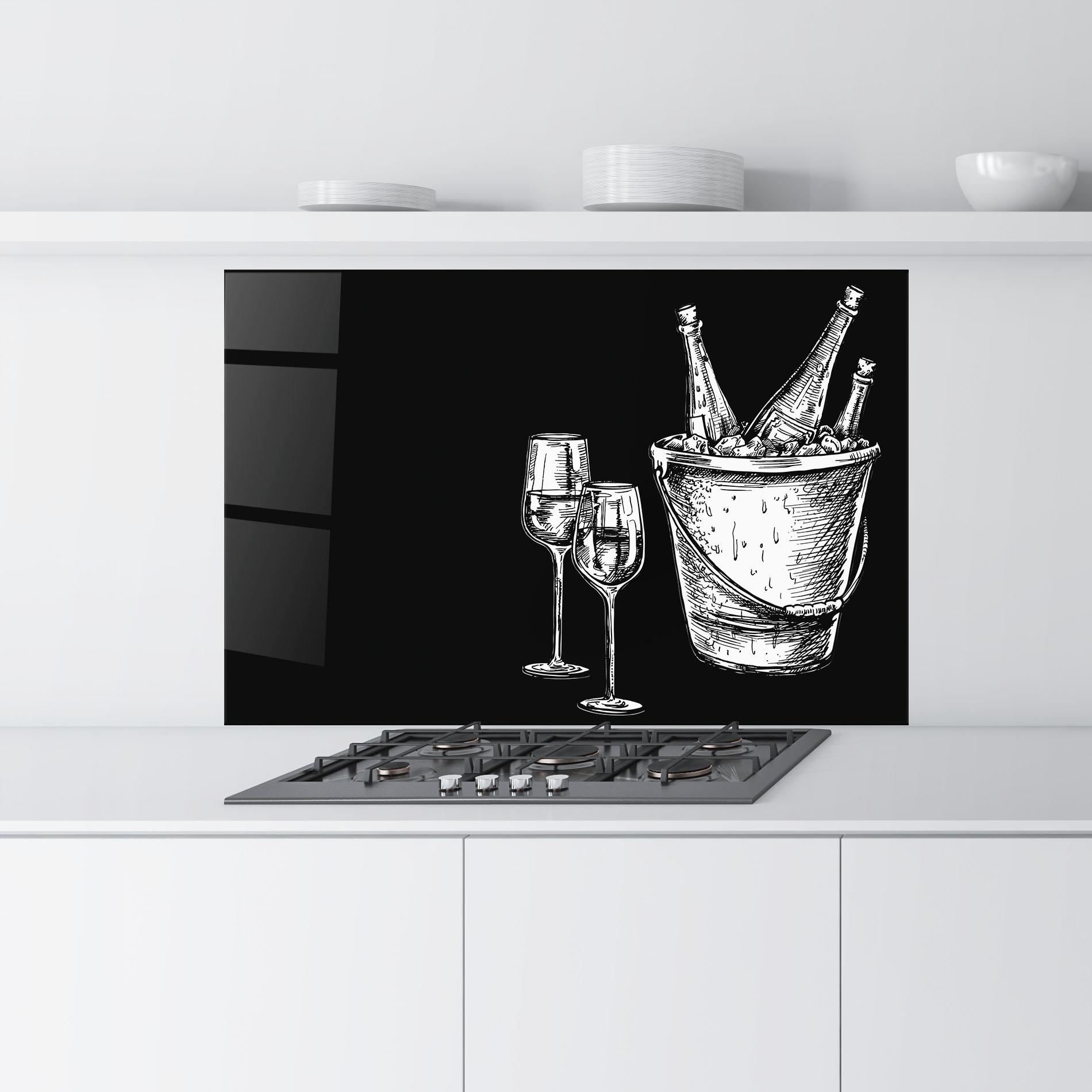 Konyhai üveg hátfal Ice Wine mockup 9