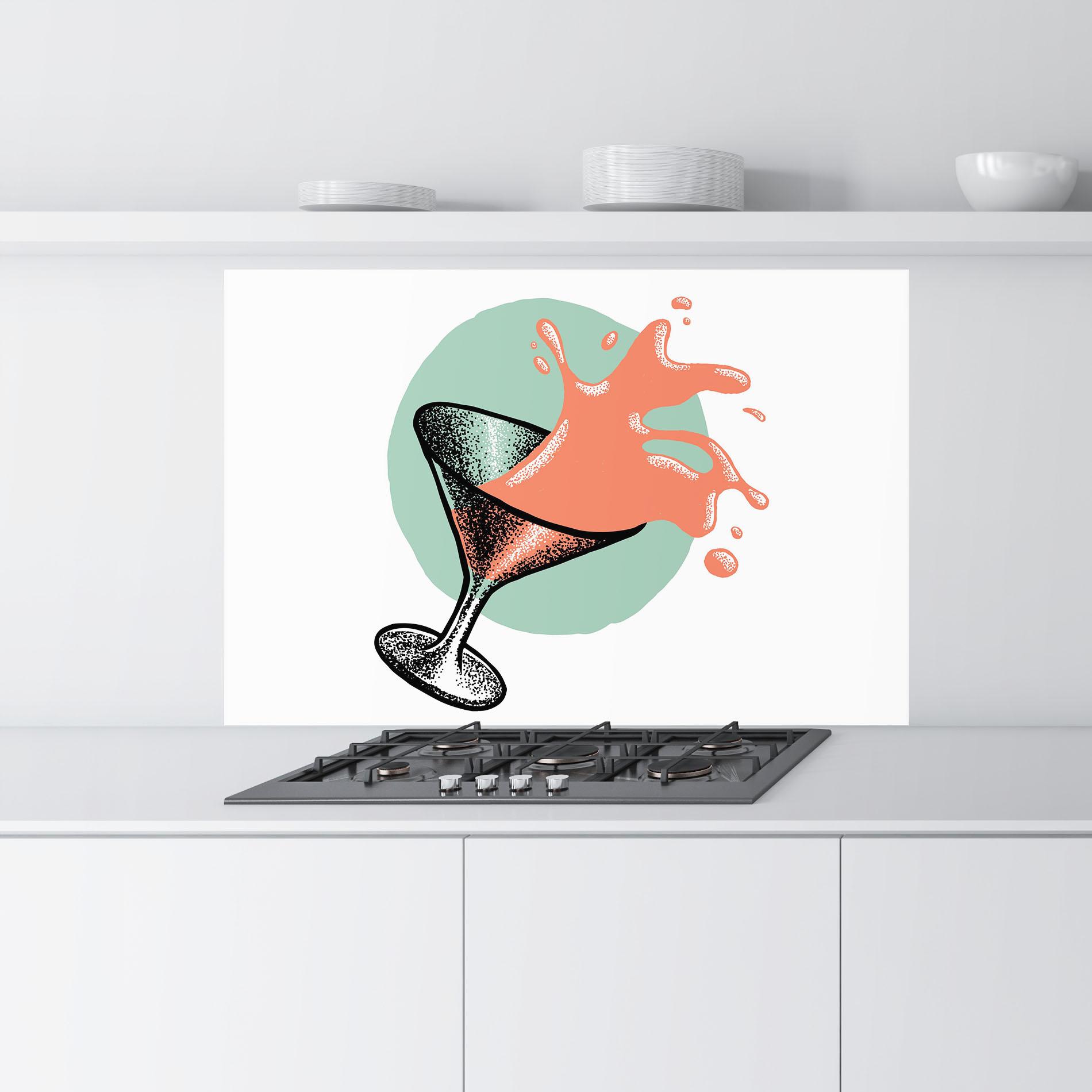 Konyhai üveg hátfal Light Orange Drink mockup 9