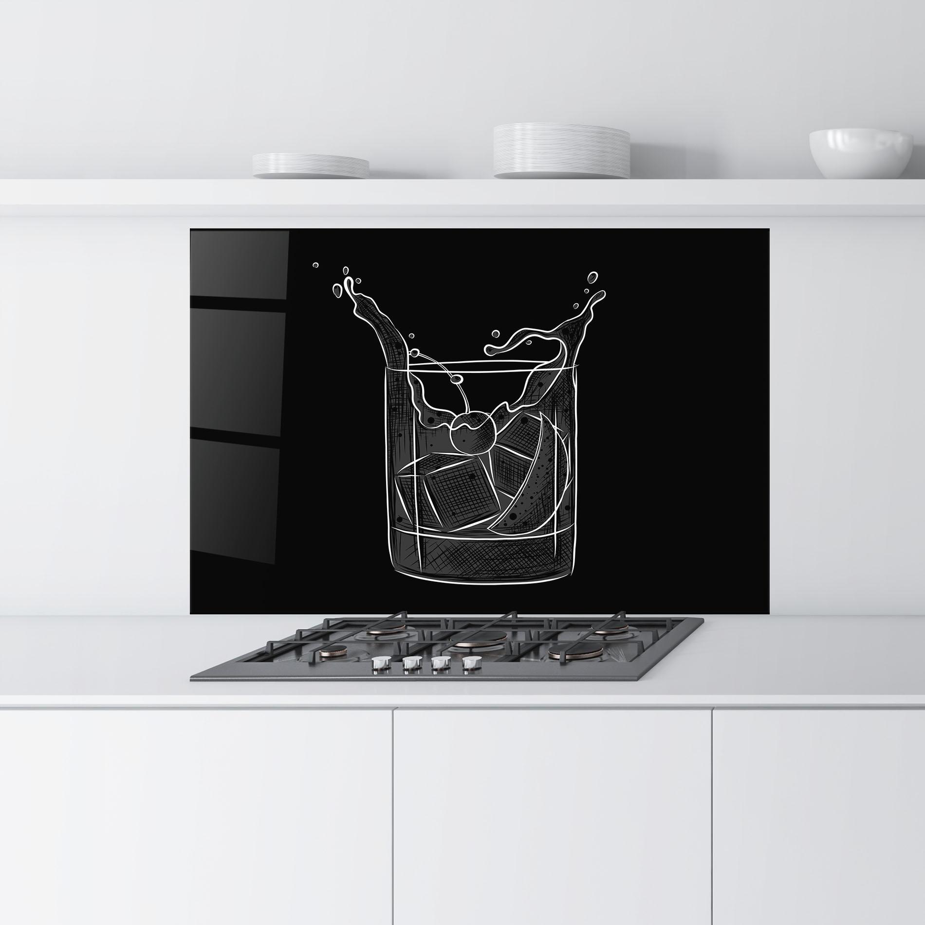 Konyhai üveg hátfal Lime Drink mockup 9