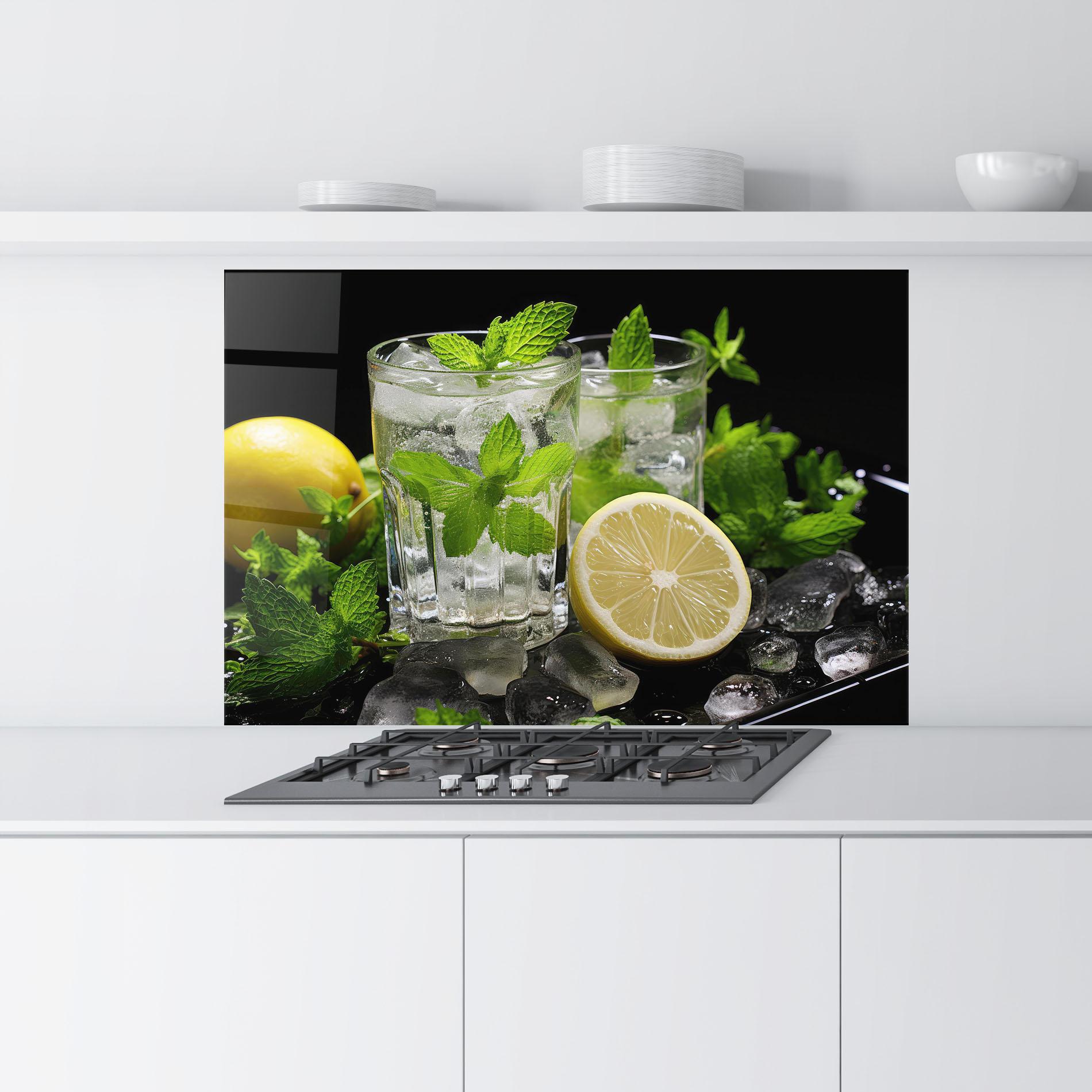 Konyhai üveg hátfal Refreshing Lemonade mockup 9