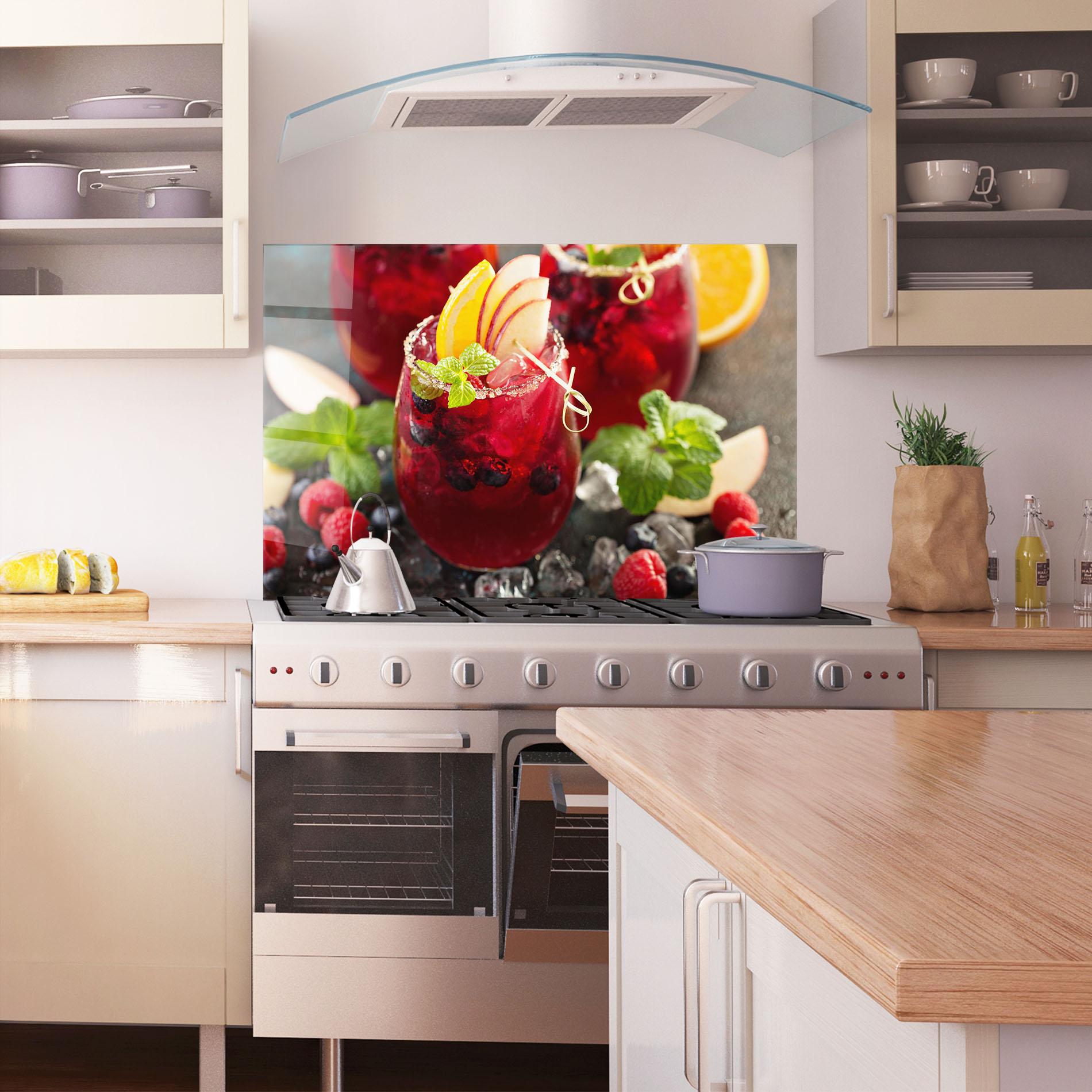 Konyhai üveg hátfal Berry Drink mockup 1