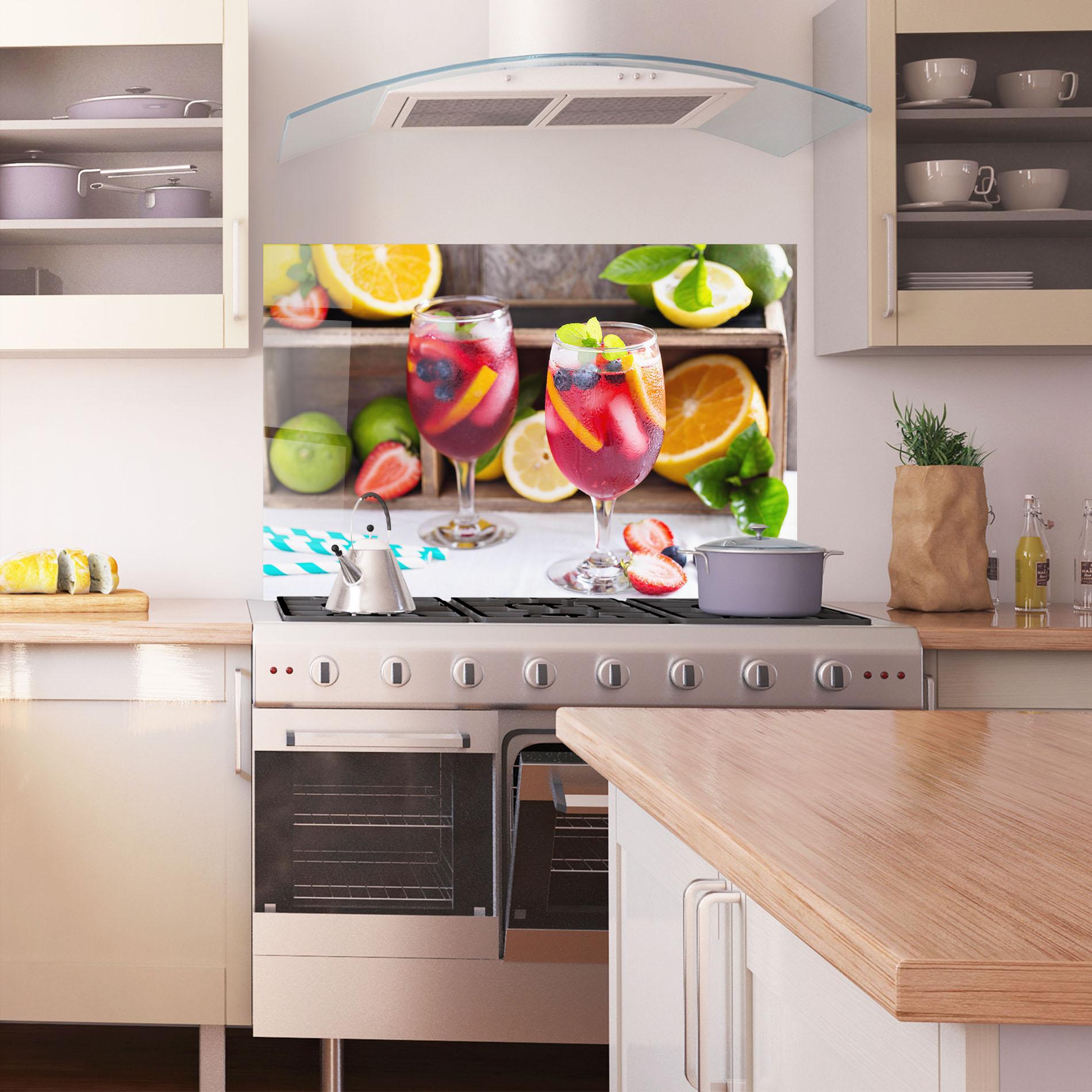 Konyhai üveg hátfal Colorful Summer Drink mockup 1