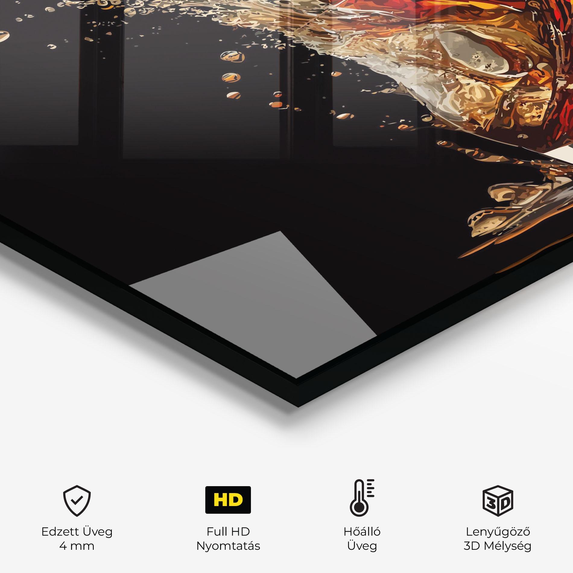 Konyhai üveg hátfal Cola Splash mockup 2