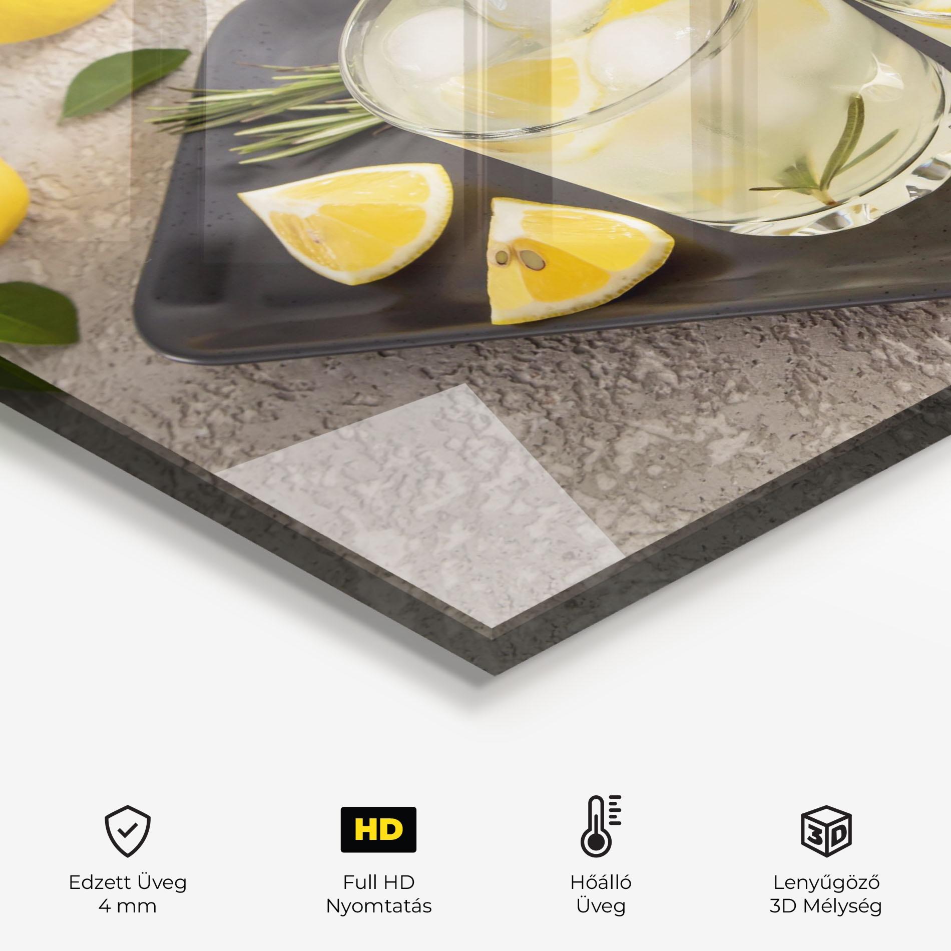 Konyhai üveg hátfal Fruit Vitamin Water mockup 2