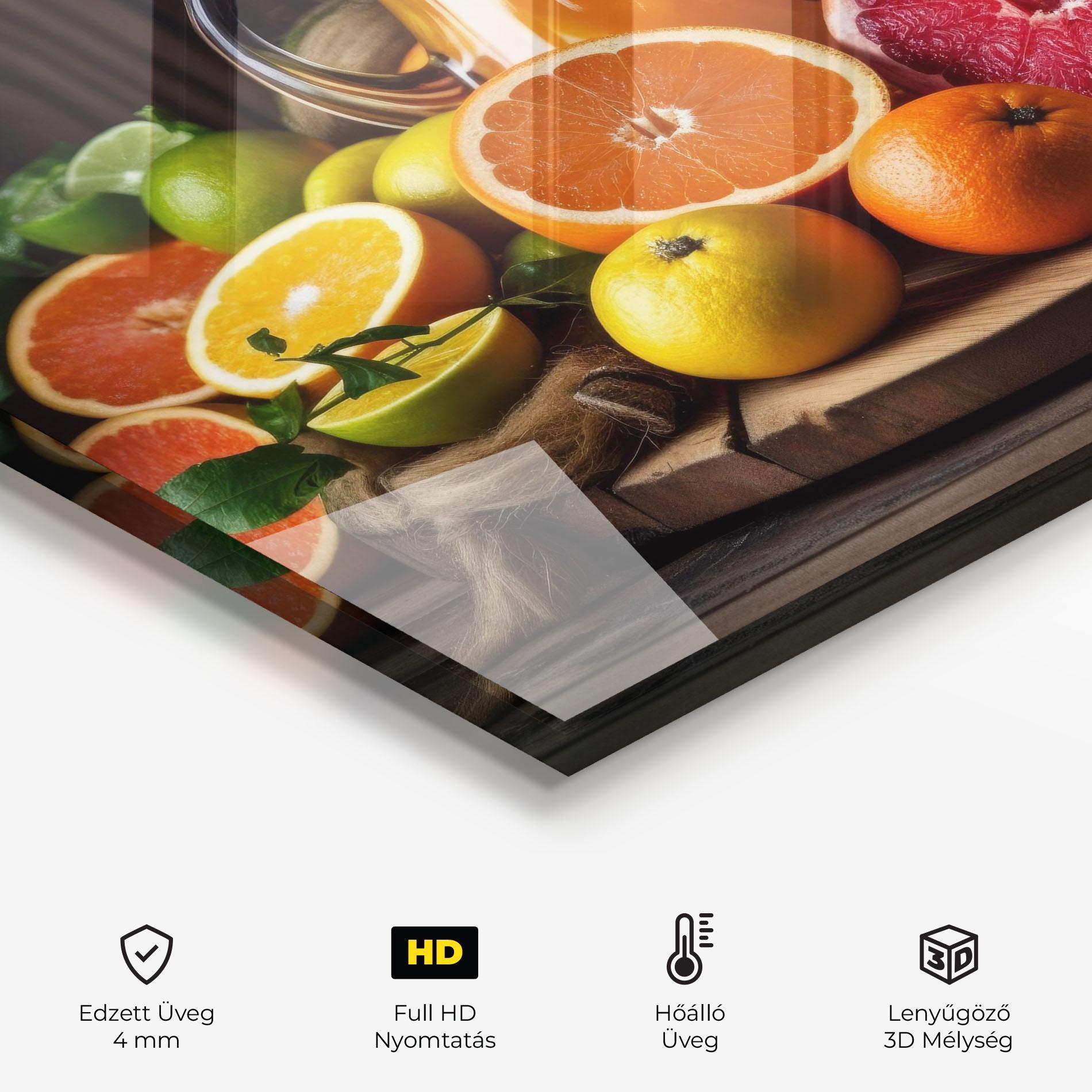 Konyhai üveg hátfal Glass Of Orange Juice mockup 2