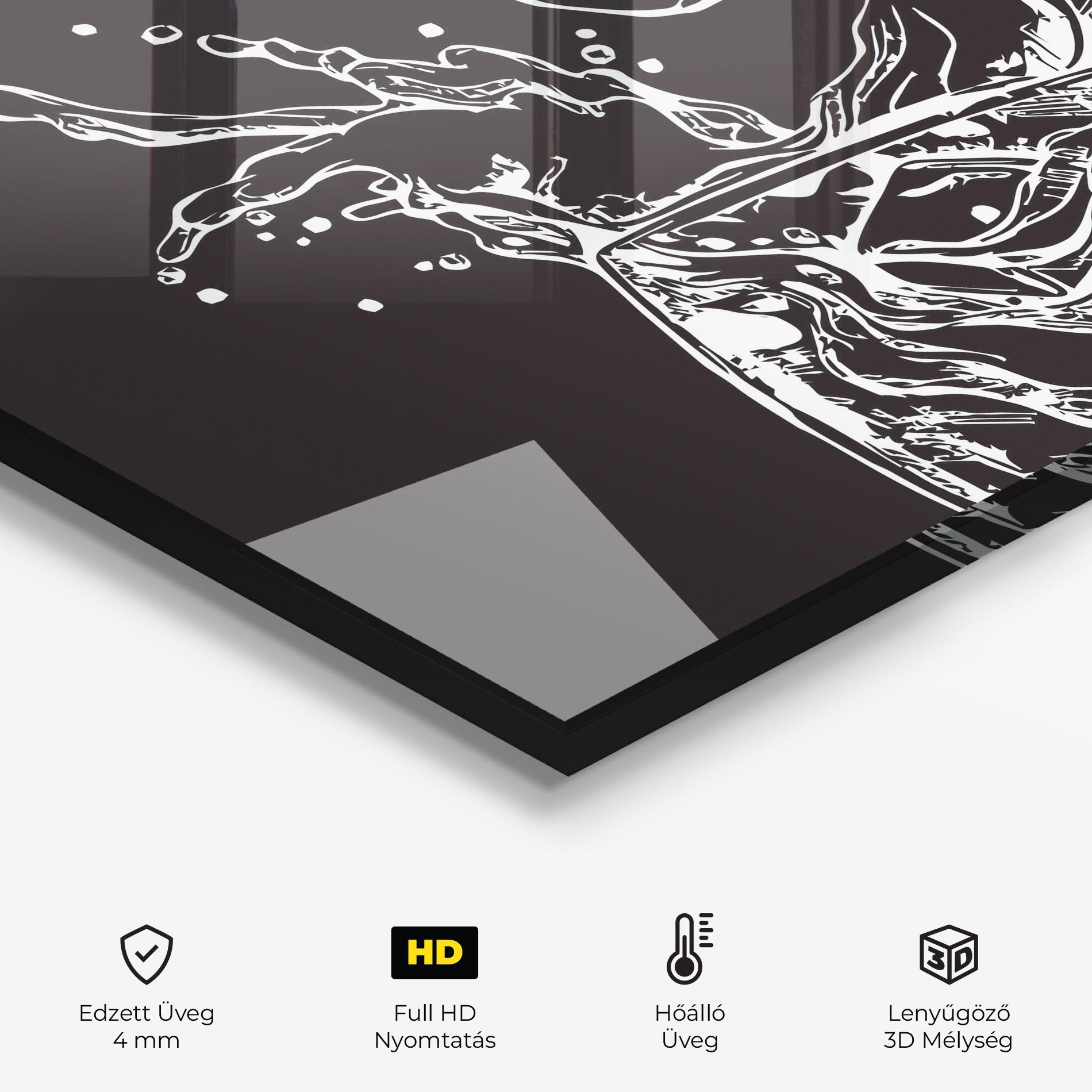 Konyhai üveg hátfal Ice Splash Drink mockup 2