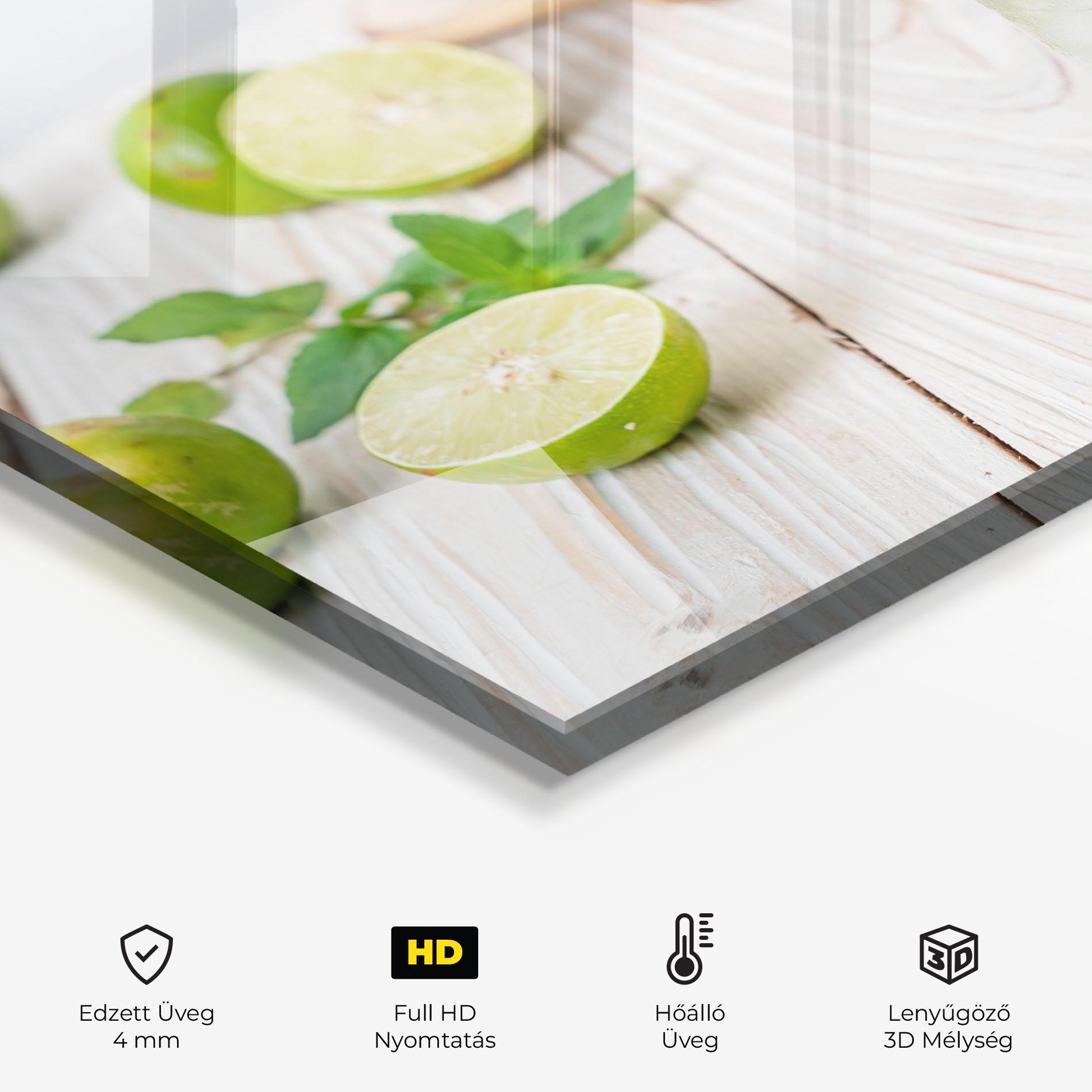 Konyhai üveg hátfal Iced Honey mockup 2