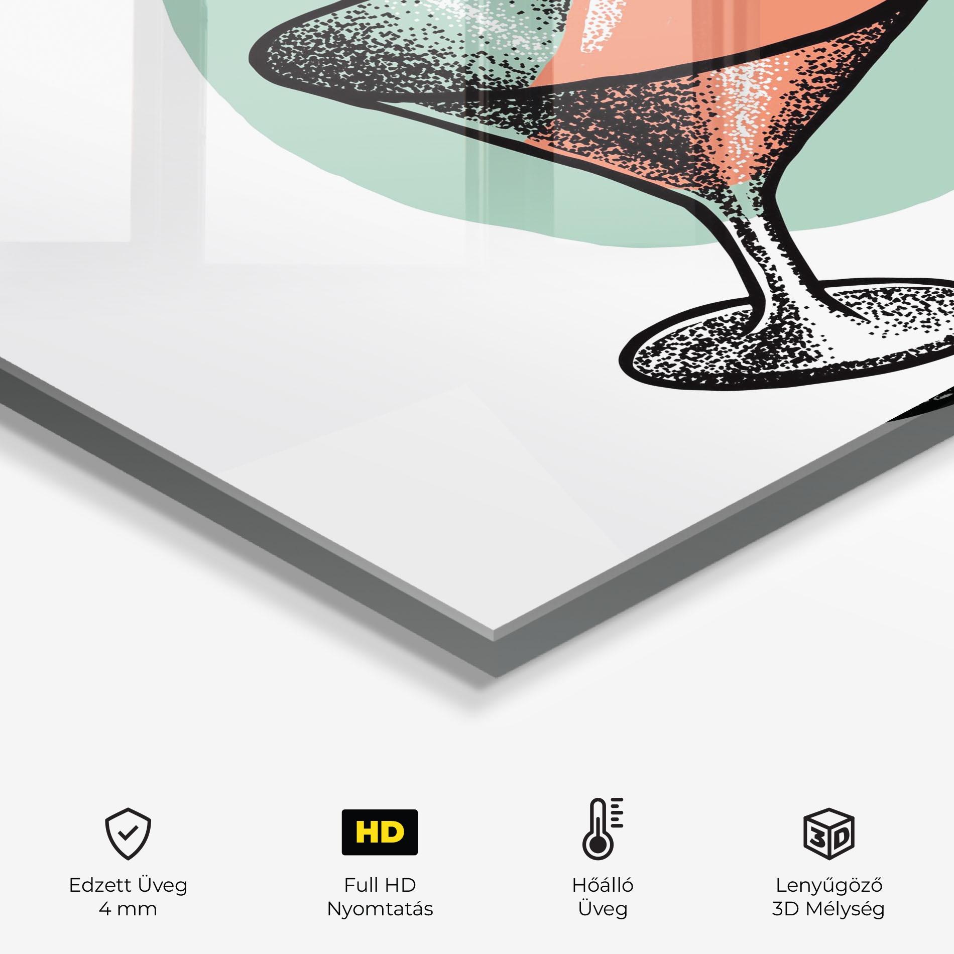 Konyhai üveg hátfal Light Orange Drink mockup 2