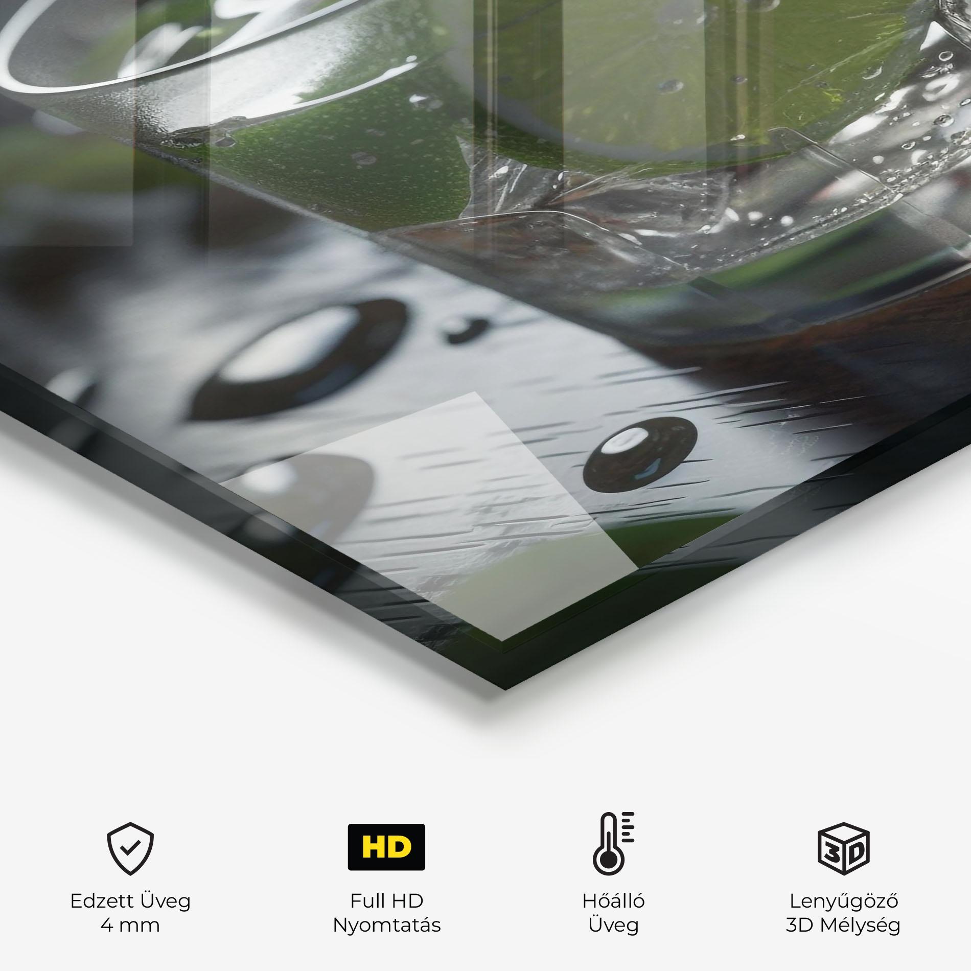 Konyhai üveg hátfal Mojito Cocktail mockup 2