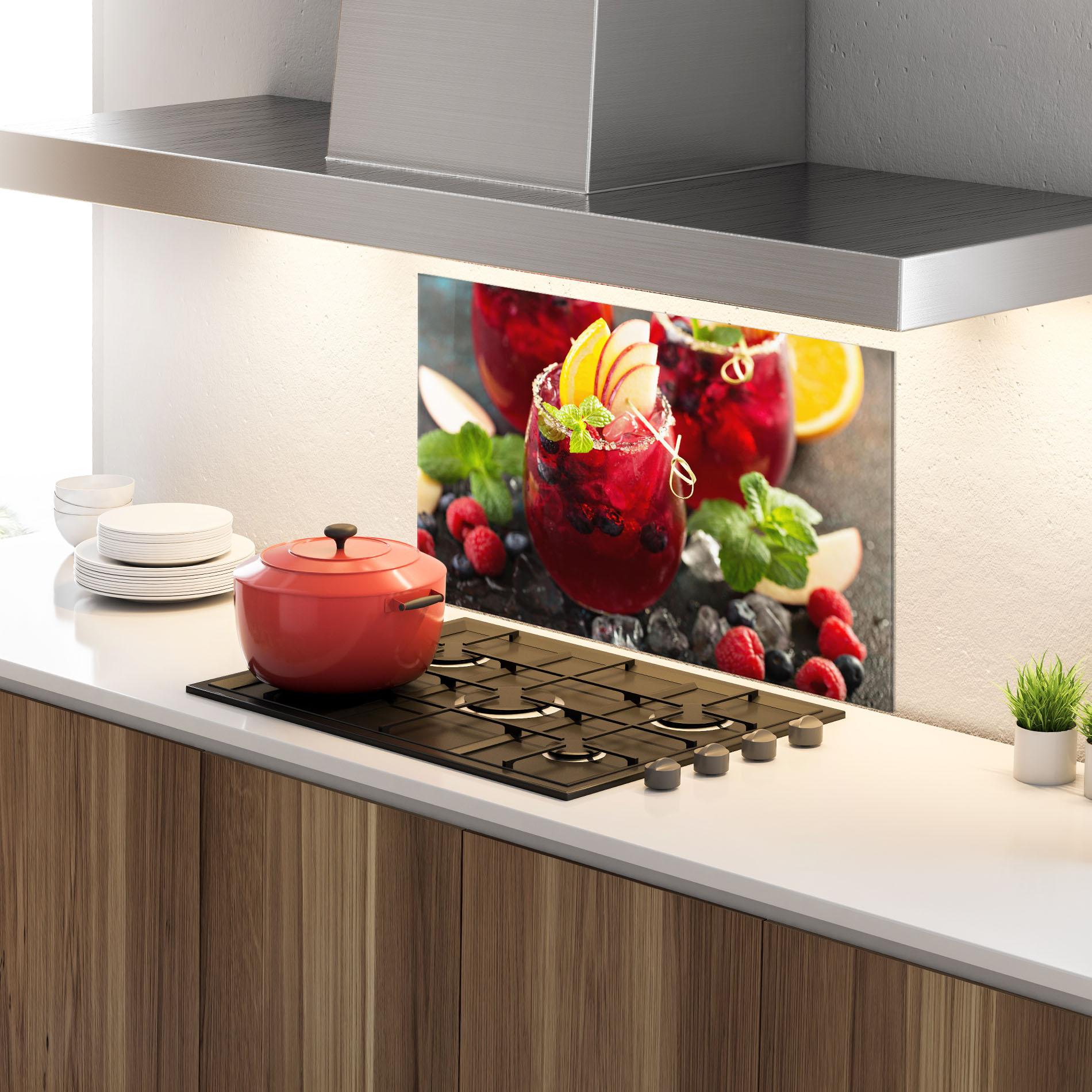 Konyhai üveg hátfal Berry Drink mockup 4