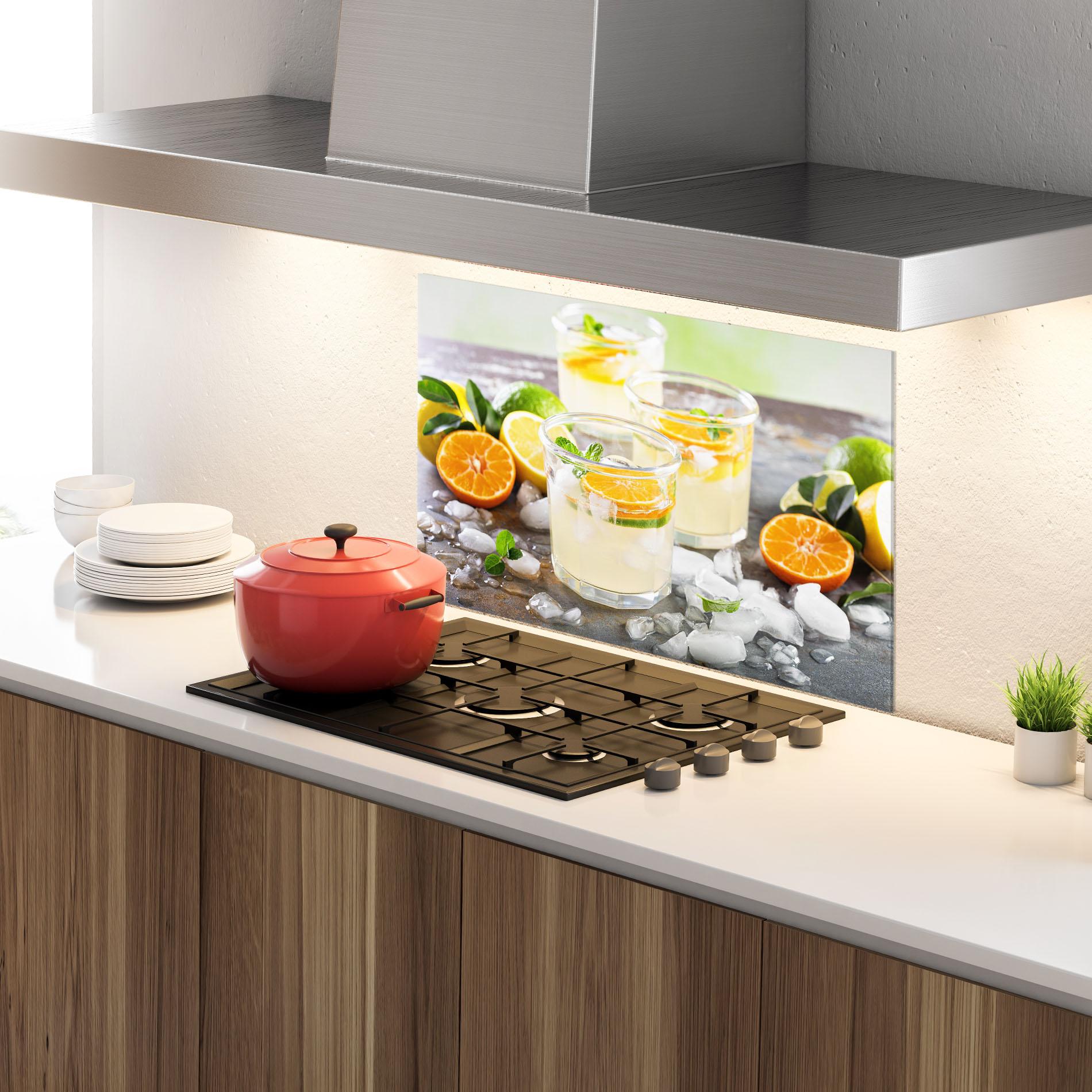 Konyhai üveg hátfal Citrus Fruit Lemonade mockup 4