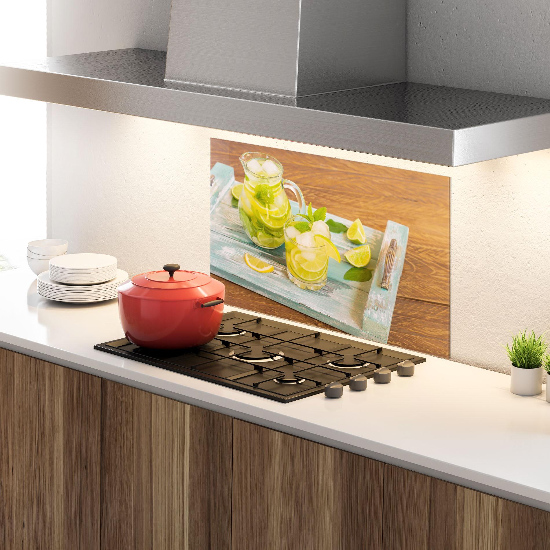Konyhai üveg hátfal Fresh Cold Lemonade mockup 4