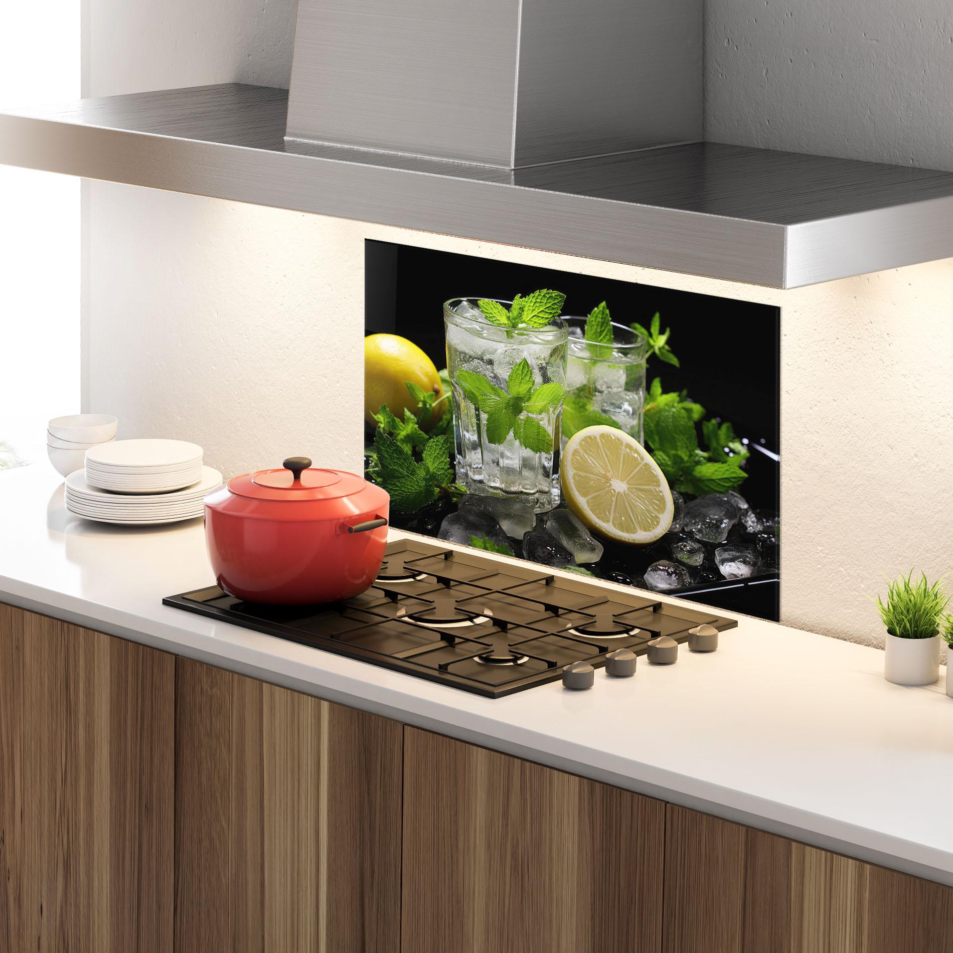 Konyhai üveg hátfal Refreshing Lemonade mockup 4