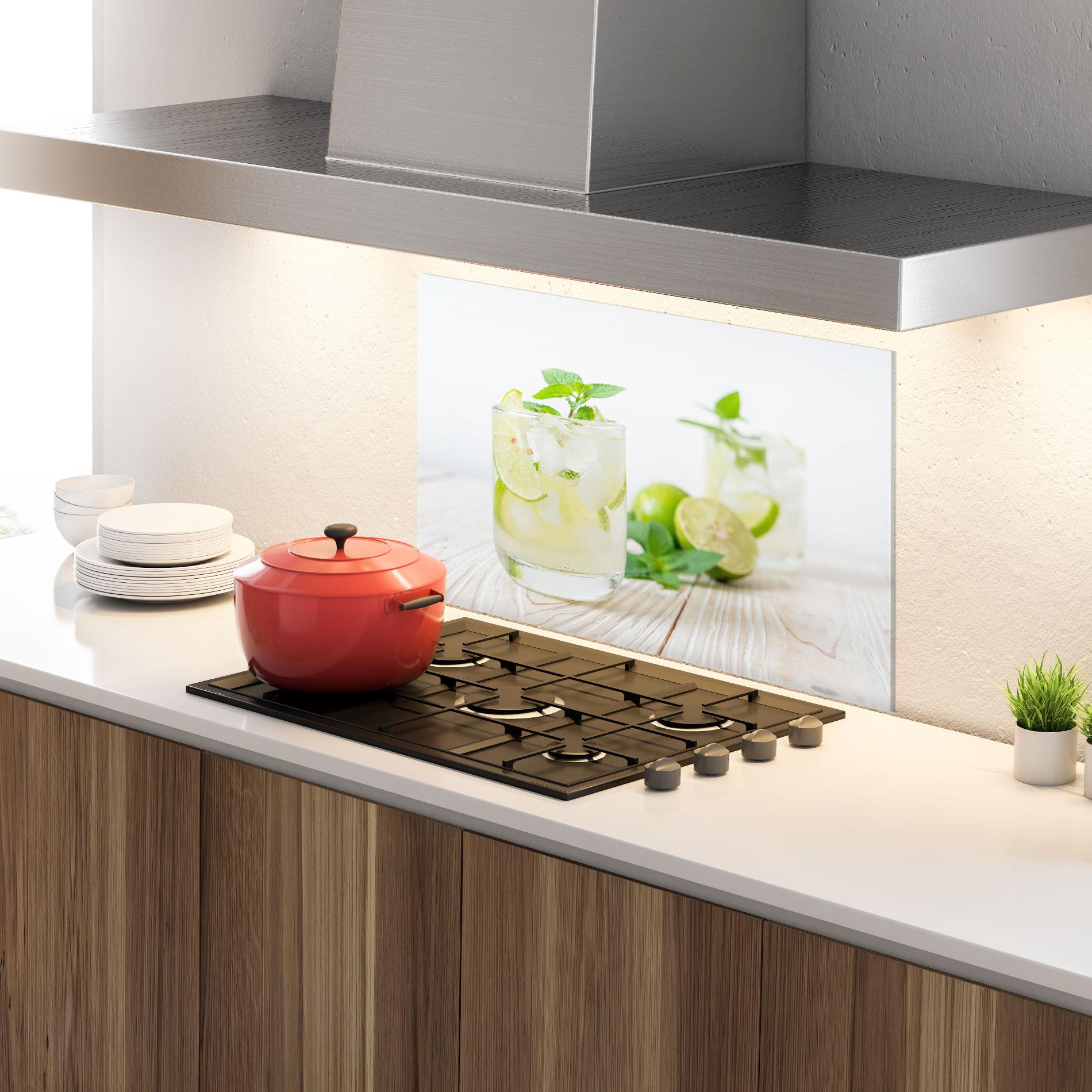 Konyhai üveg hátfal Soda Mint Drink mockup 4