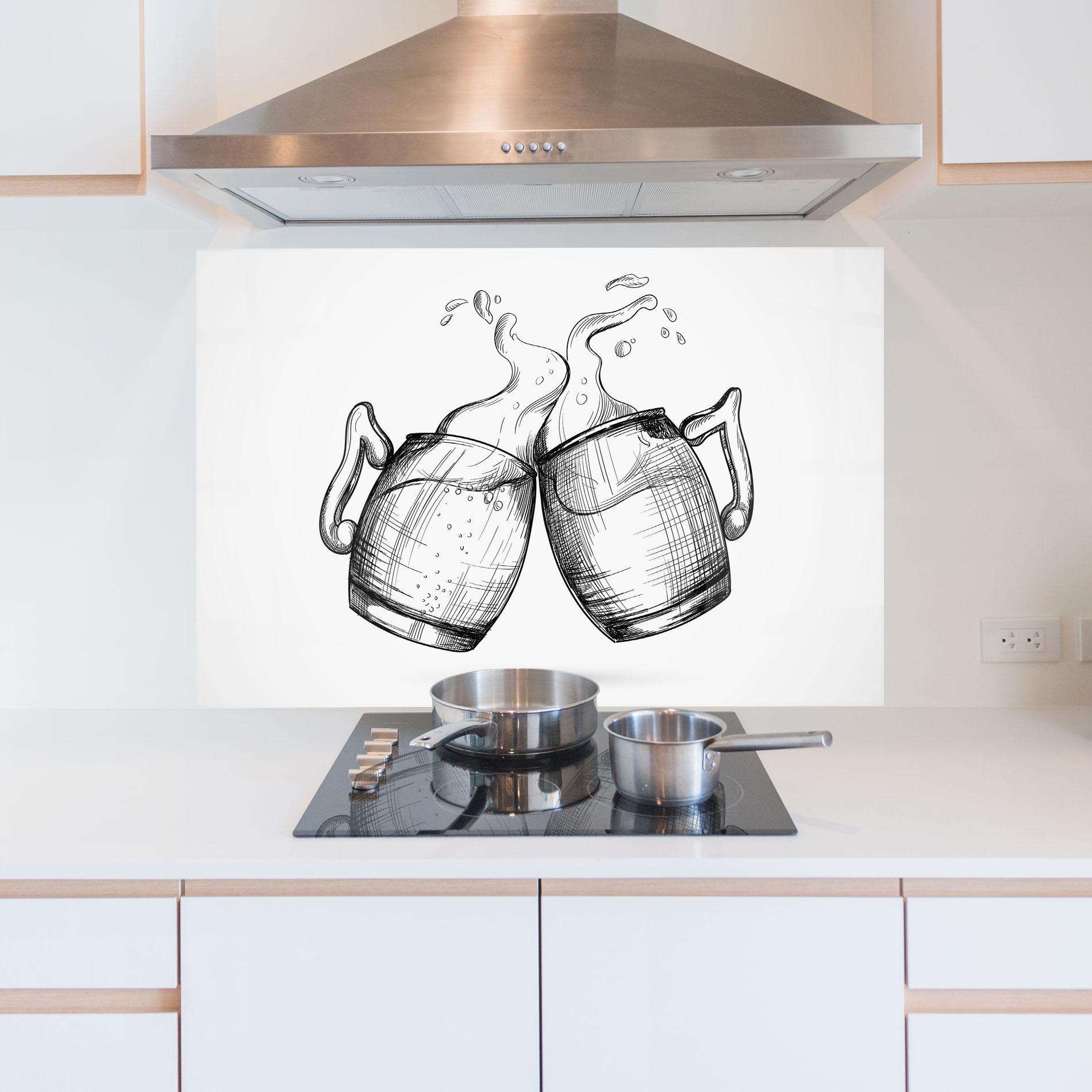 Konyhai üveg hátfal Beer Clash mockup 5