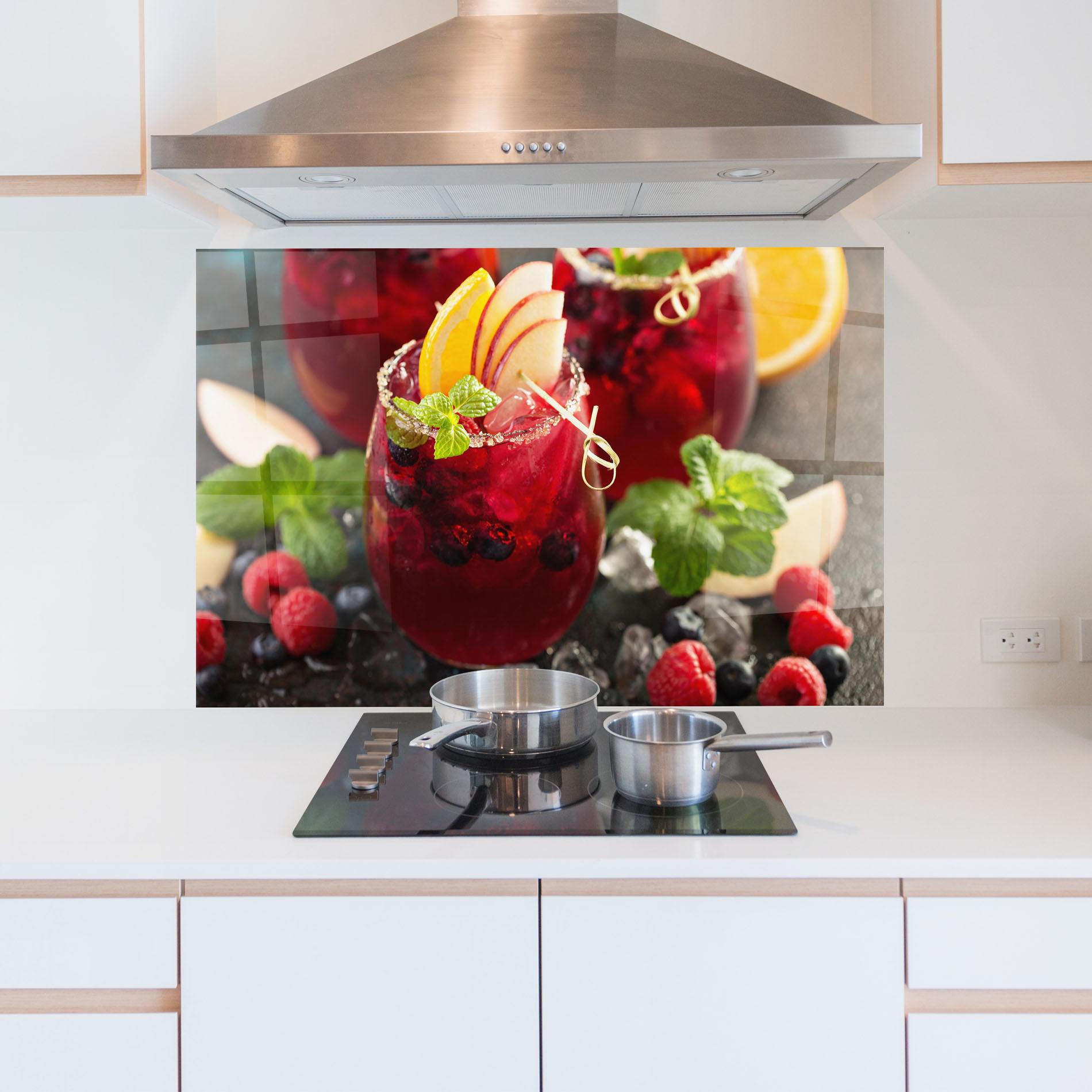 Konyhai üveg hátfal Berry Drink mockup 5