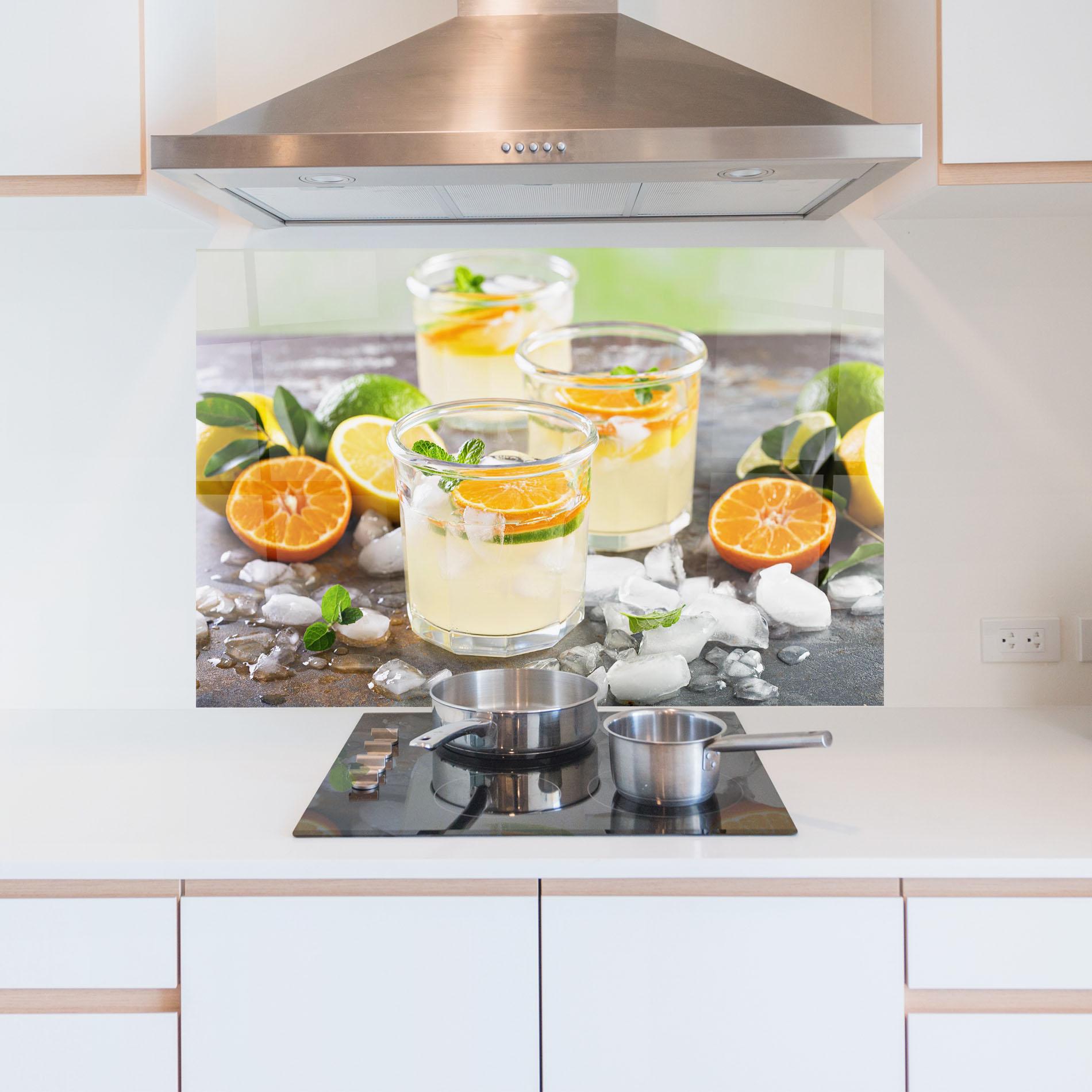 Konyhai üveg hátfal Citrus Fruit Lemonade mockup 5