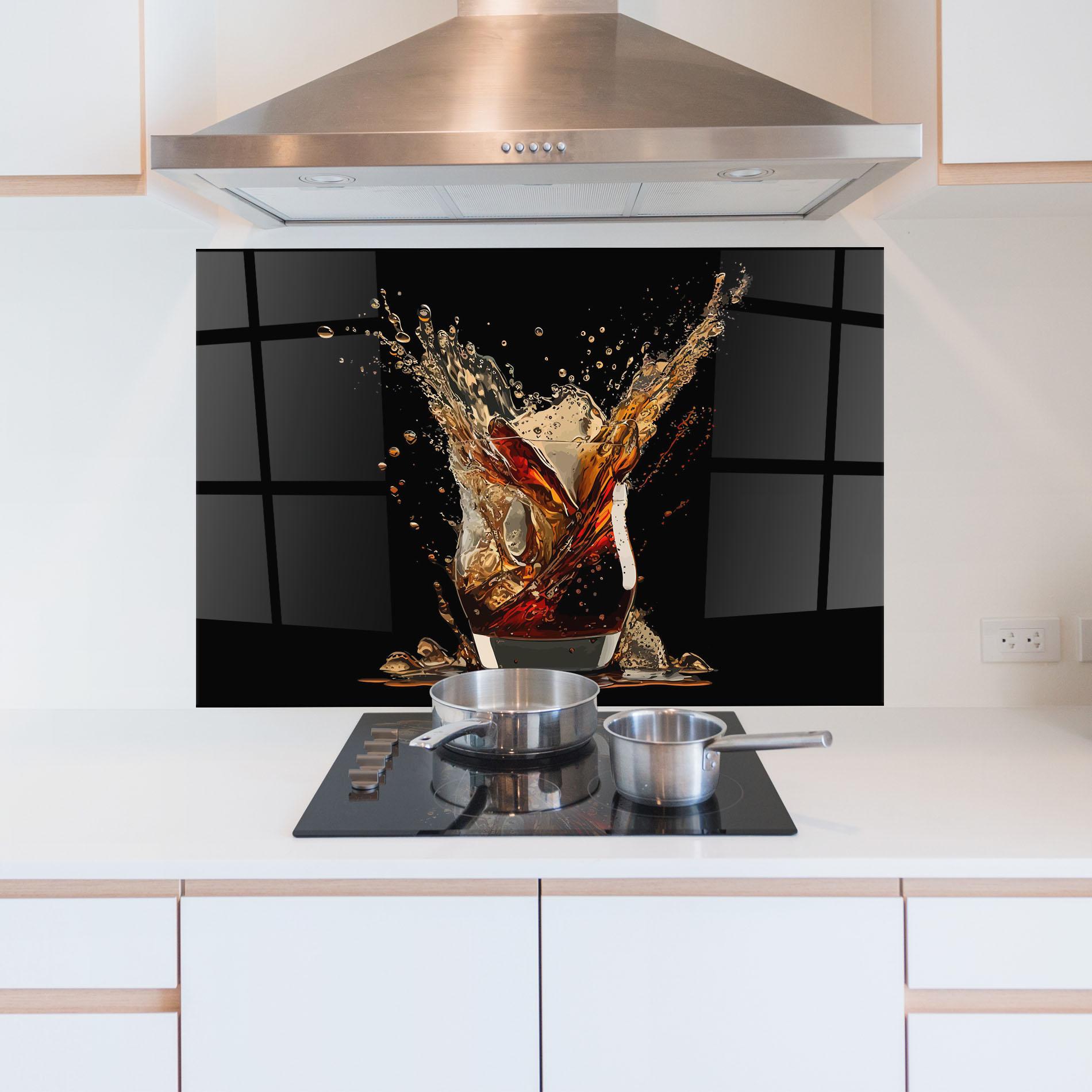 Konyhai üveg hátfal Cola Splash mockup 5