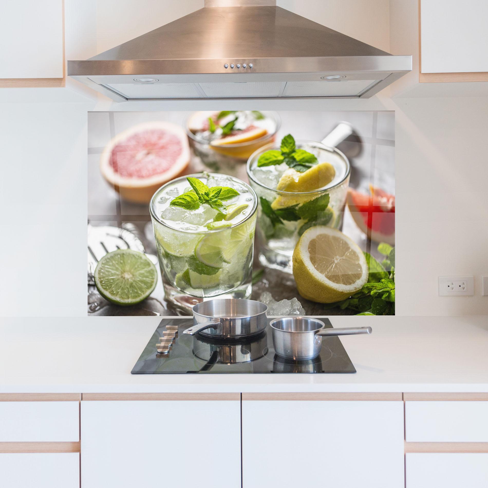 Konyhai üveg hátfal Gin Tonic Drink mockup 5