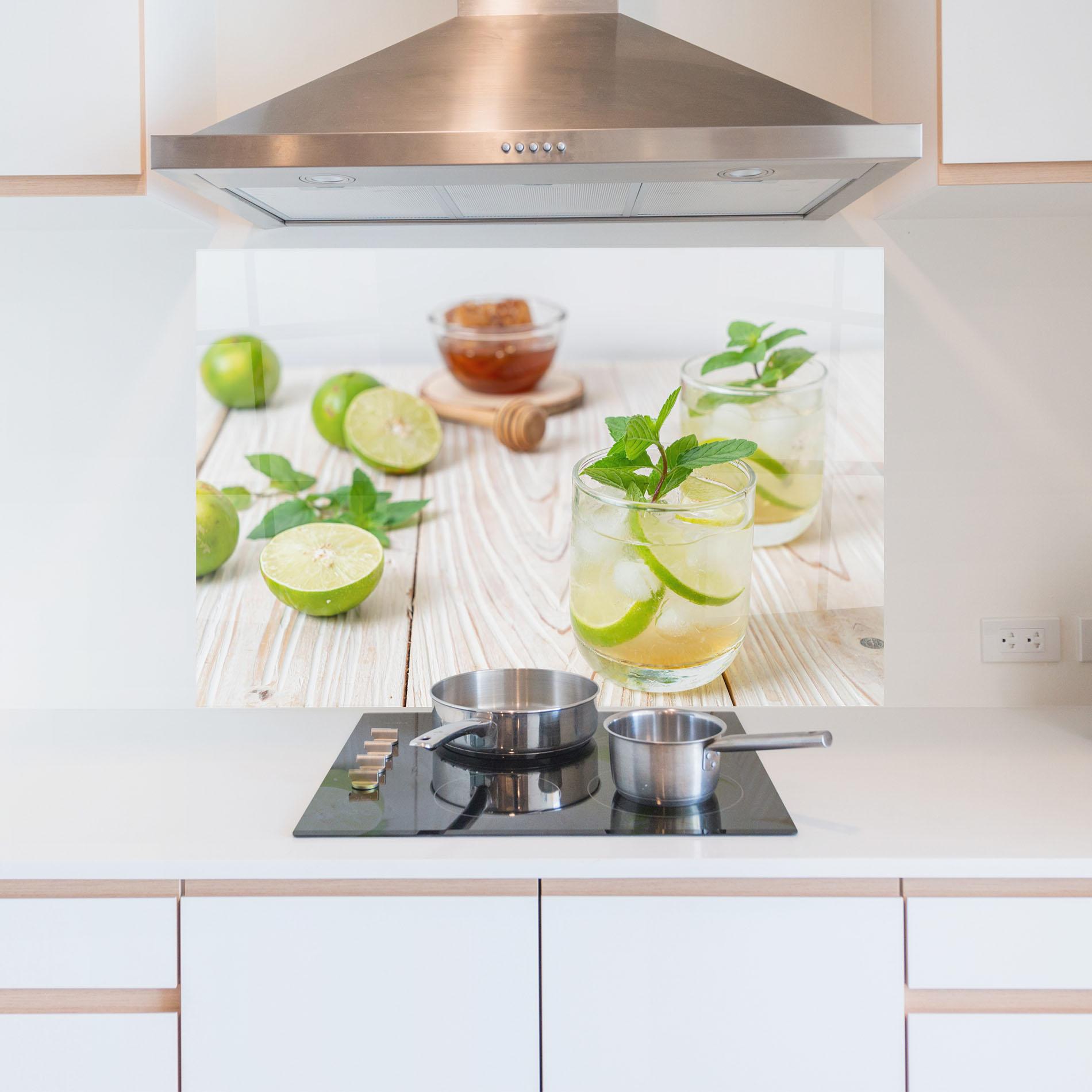 Konyhai üveg hátfal Iced Honey mockup 5