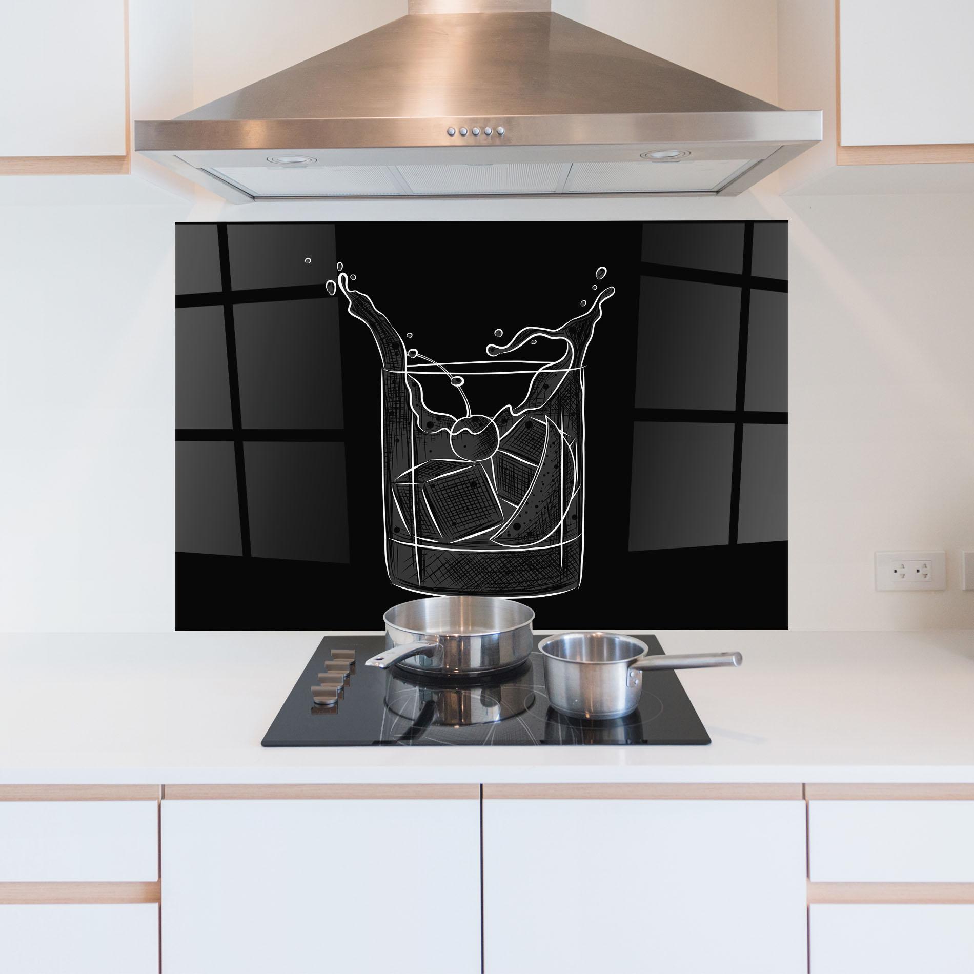 Konyhai üveg hátfal Lime Drink mockup 5