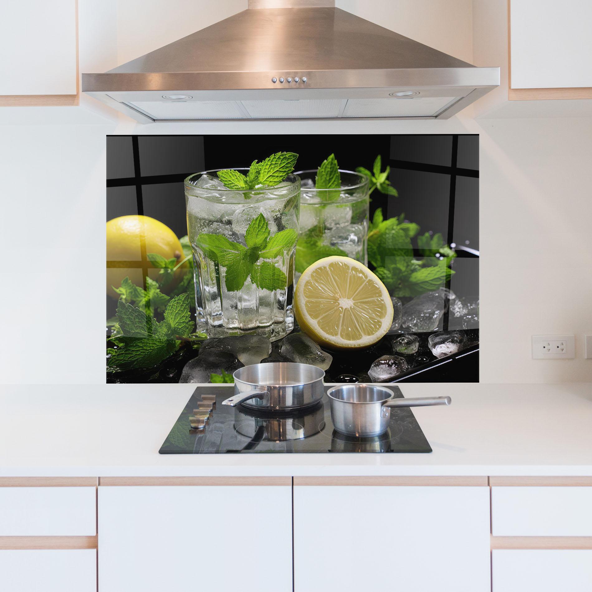 Konyhai üveg hátfal Refreshing Lemonade mockup 5