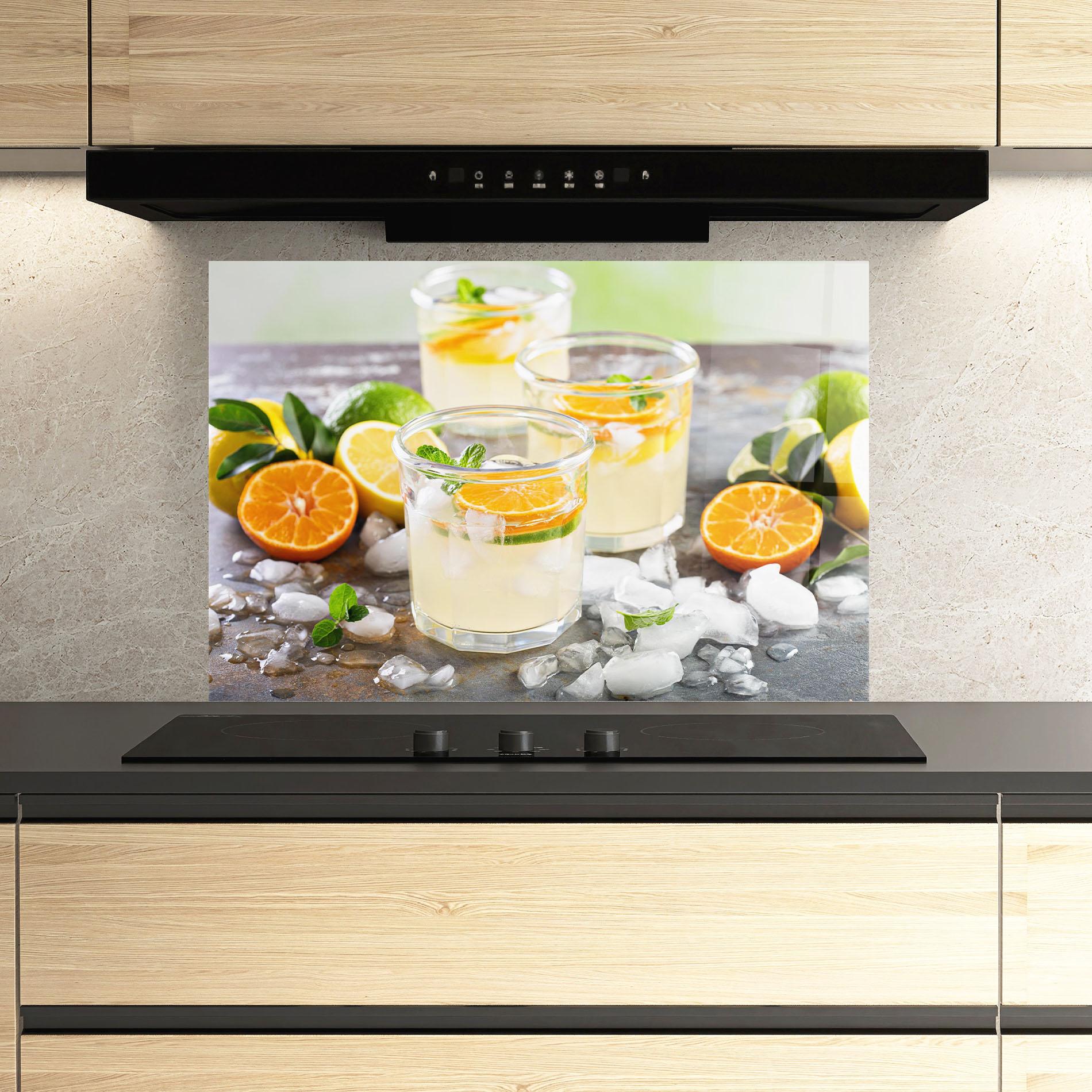 Konyhai üveg hátfal Citrus Fruit Lemonade mockup 3