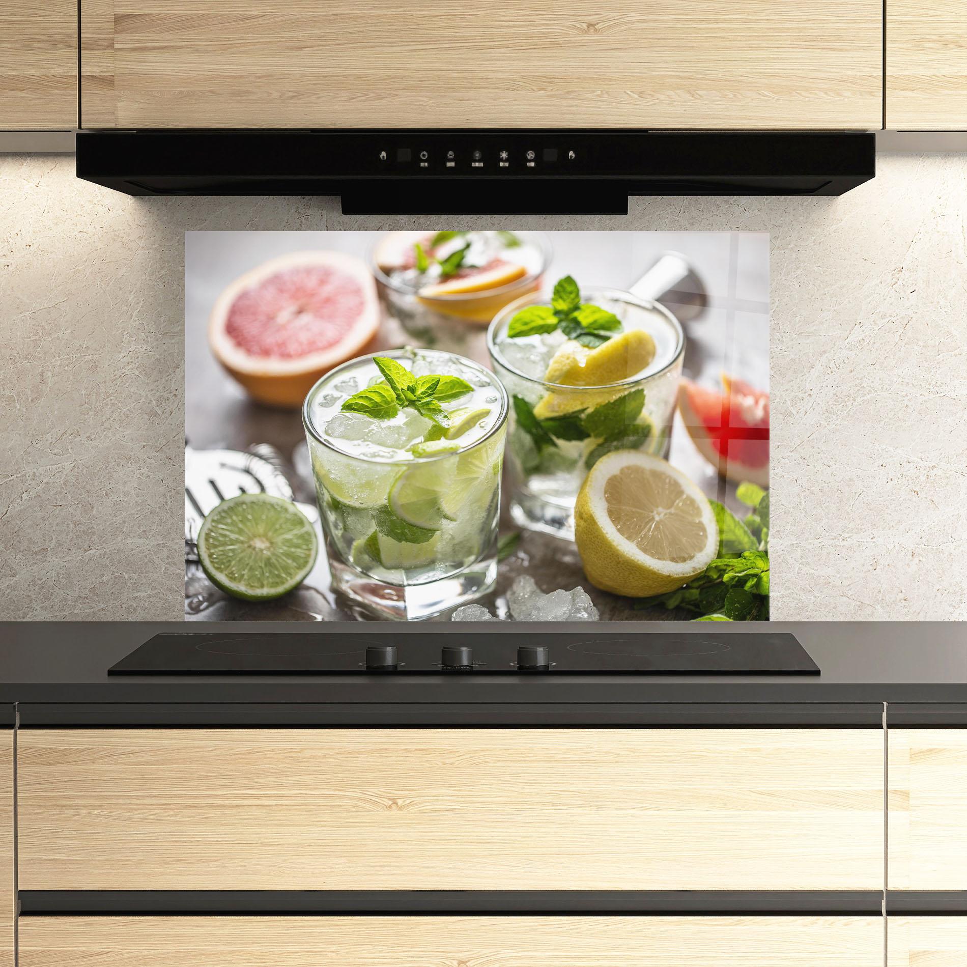 Konyhai üveg hátfal Gin Tonic Drink mockup 3