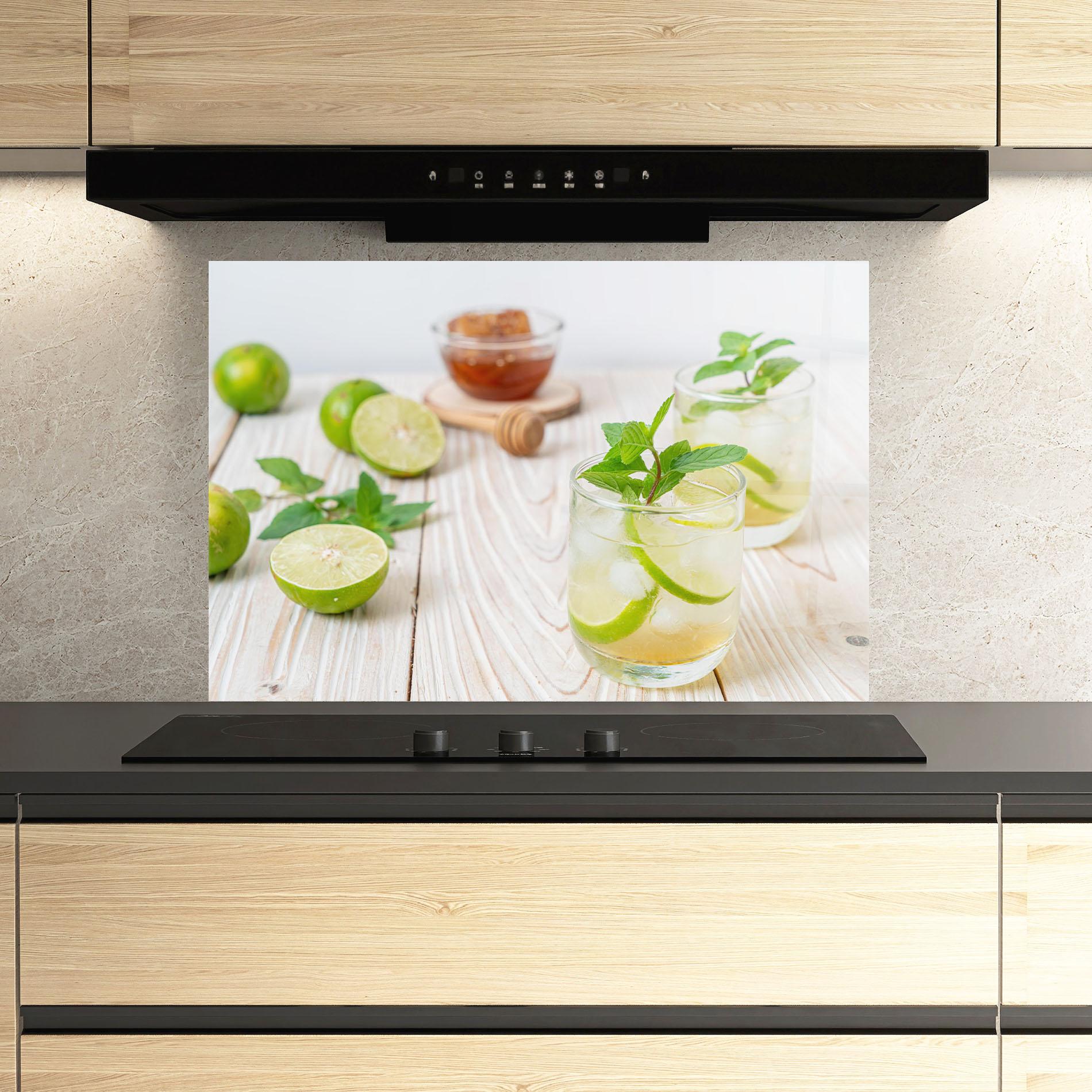 Konyhai üveg hátfal Iced Honey mockup 3