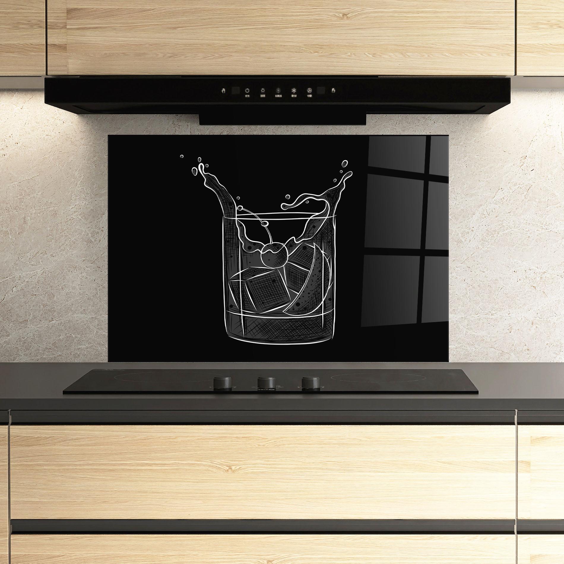 Konyhai üveg hátfal Lime Drink mockup 3