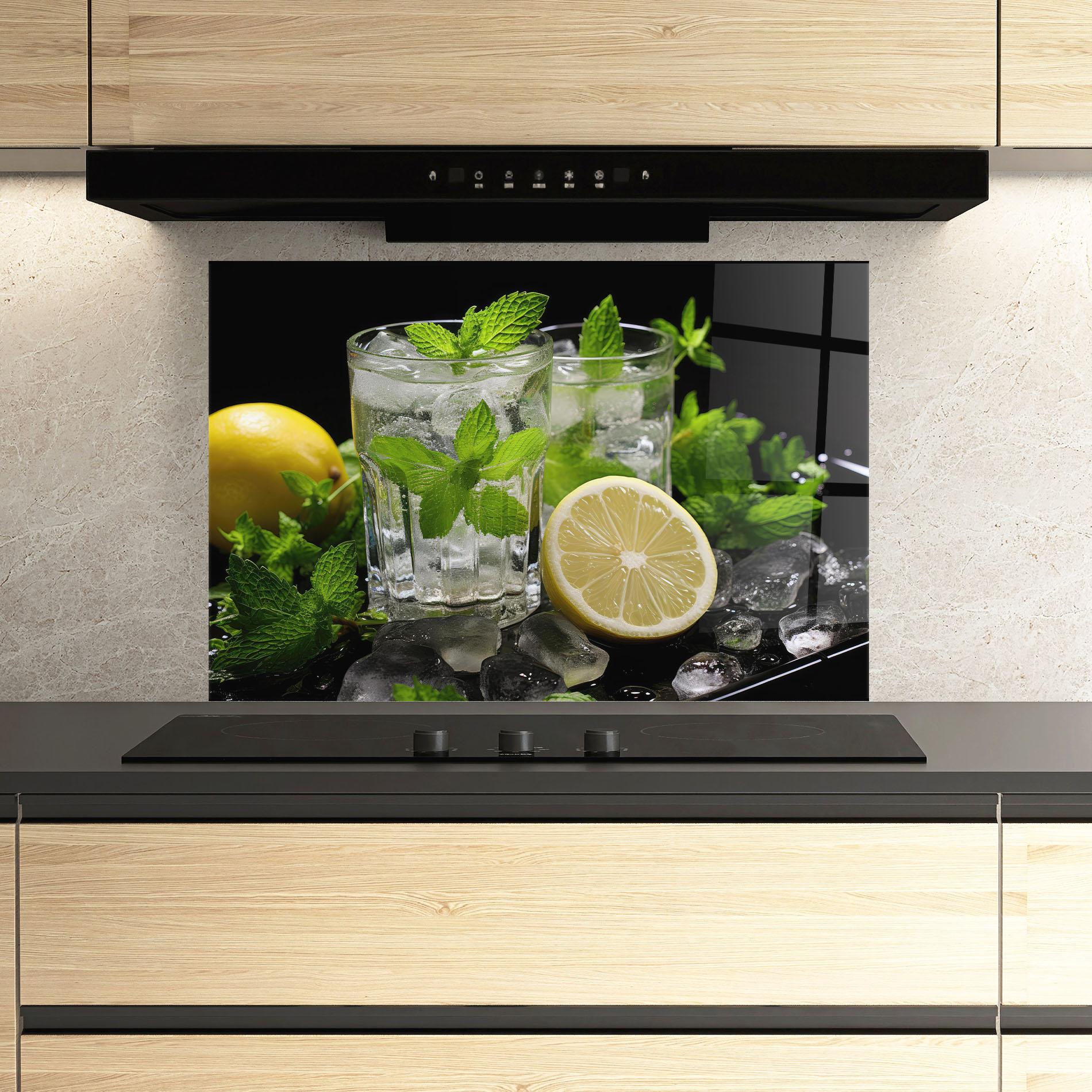 Konyhai üveg hátfal Refreshing Lemonade mockup 3