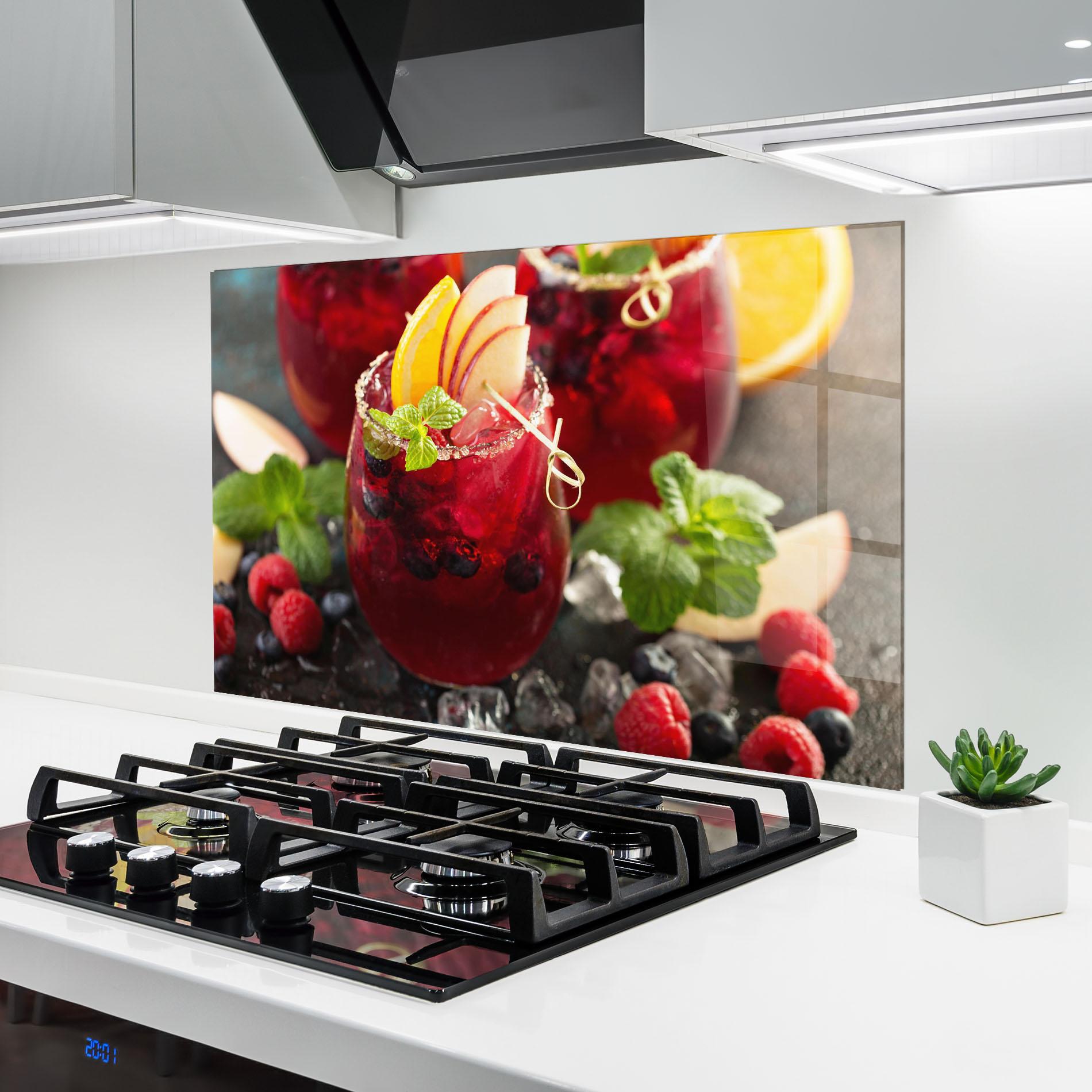 Konyhai üveg hátfal Berry Drink mockup 6