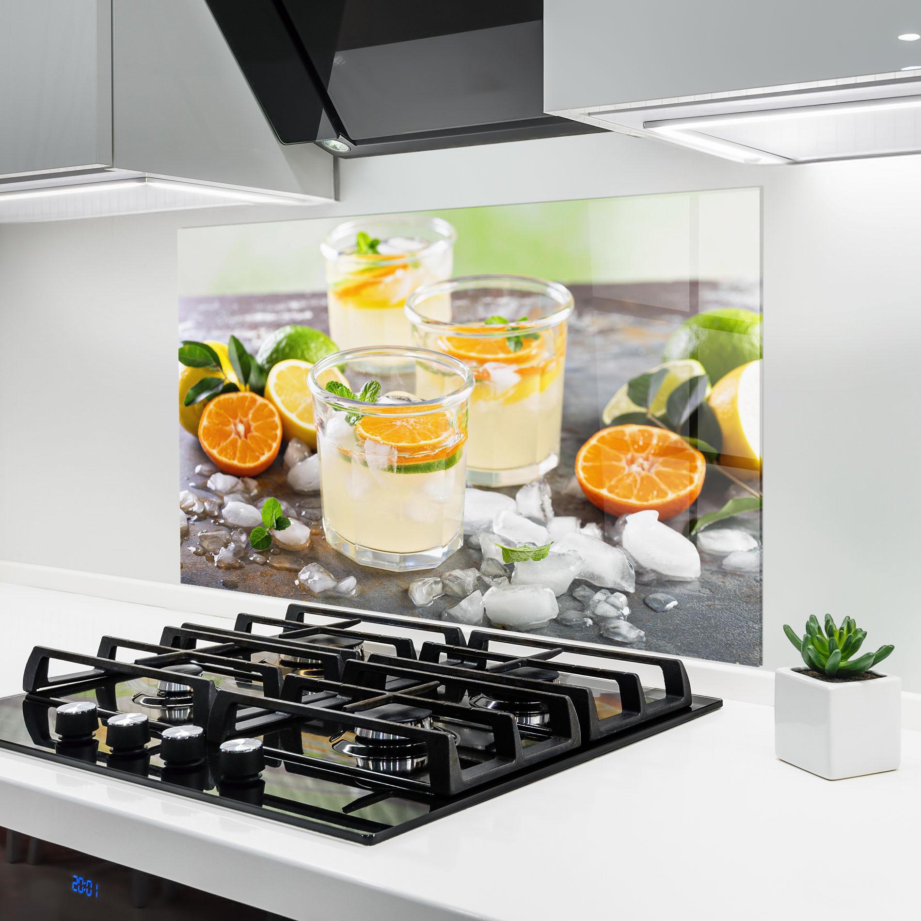 Konyhai üveg hátfal Citrus Fruit Lemonade mockup 6