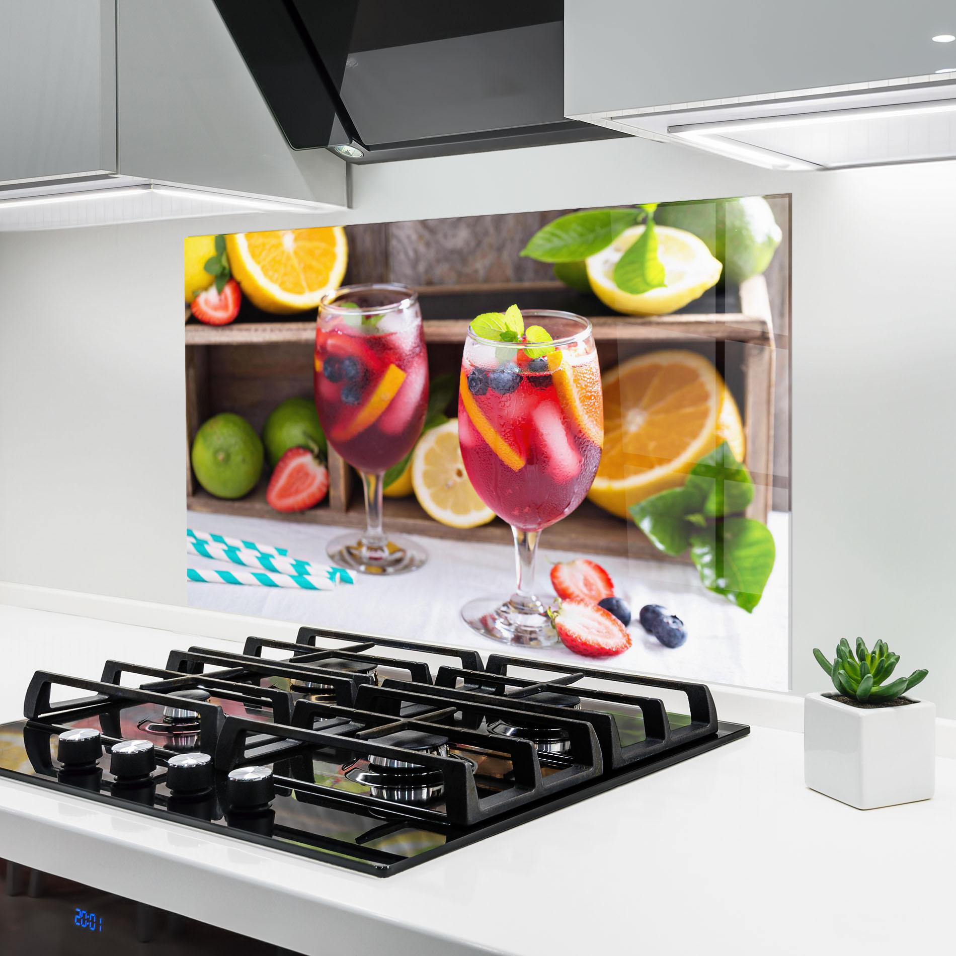 Konyhai üveg hátfal Colorful Summer Drink mockup 6