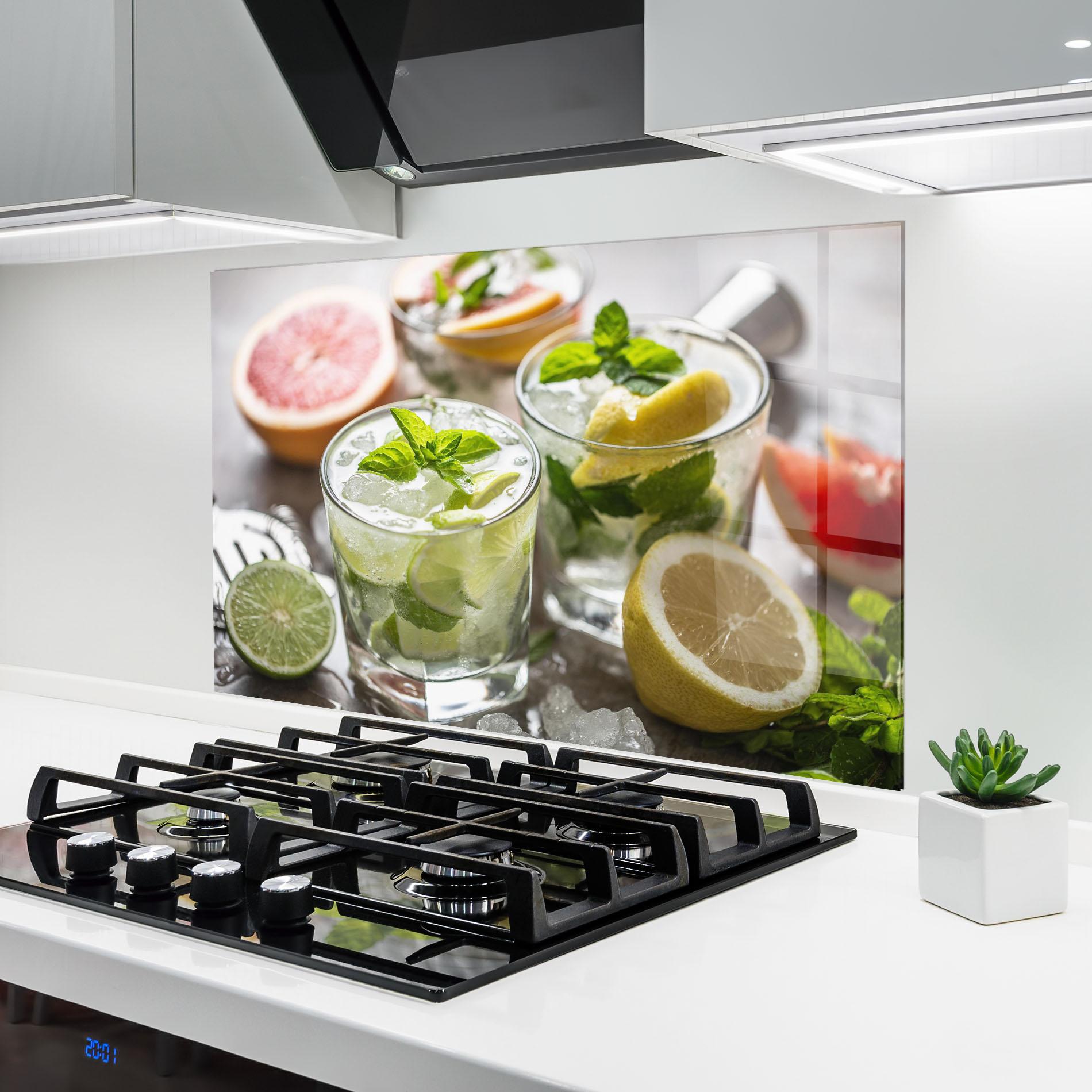 Konyhai üveg hátfal Gin Tonic Drink mockup 6