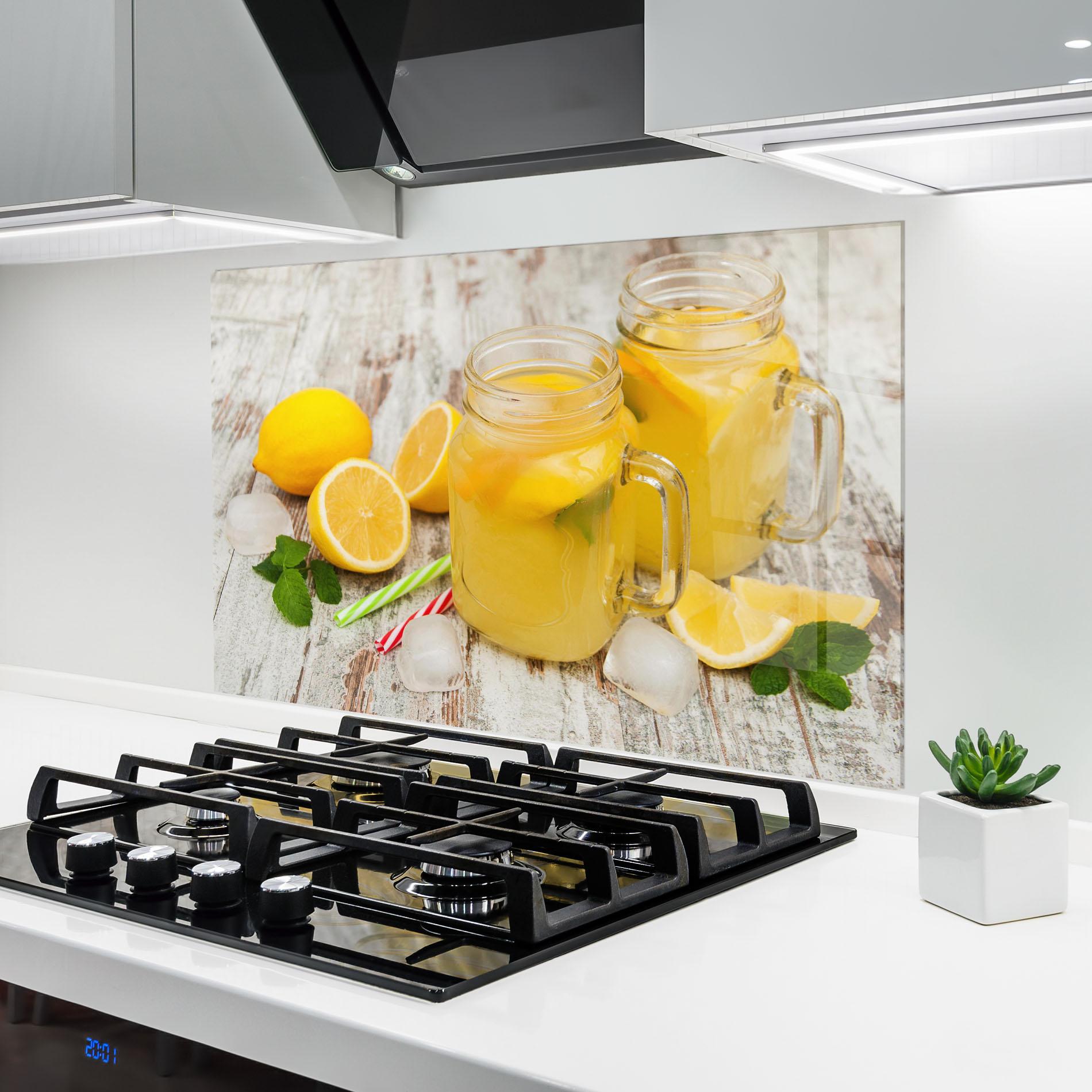 Konyhai üveg hátfal Jars With Lemonade mockup 6