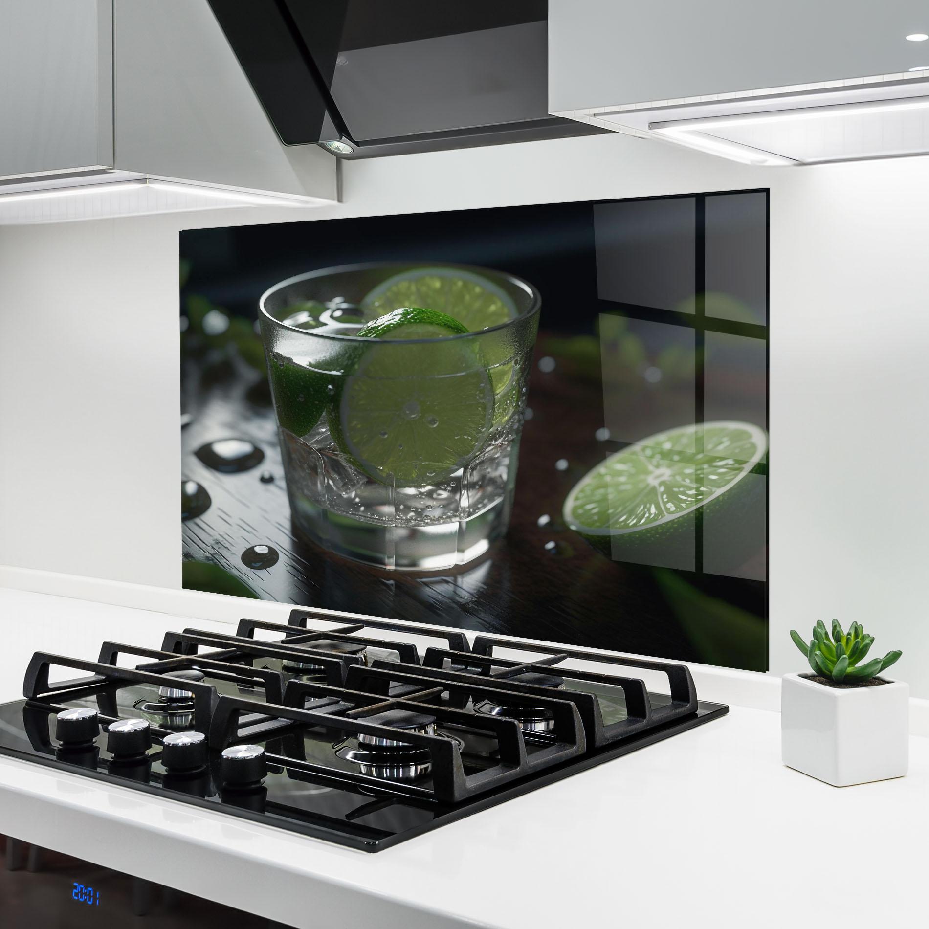 Konyhai üveg hátfal Mojito Cocktail mockup 6