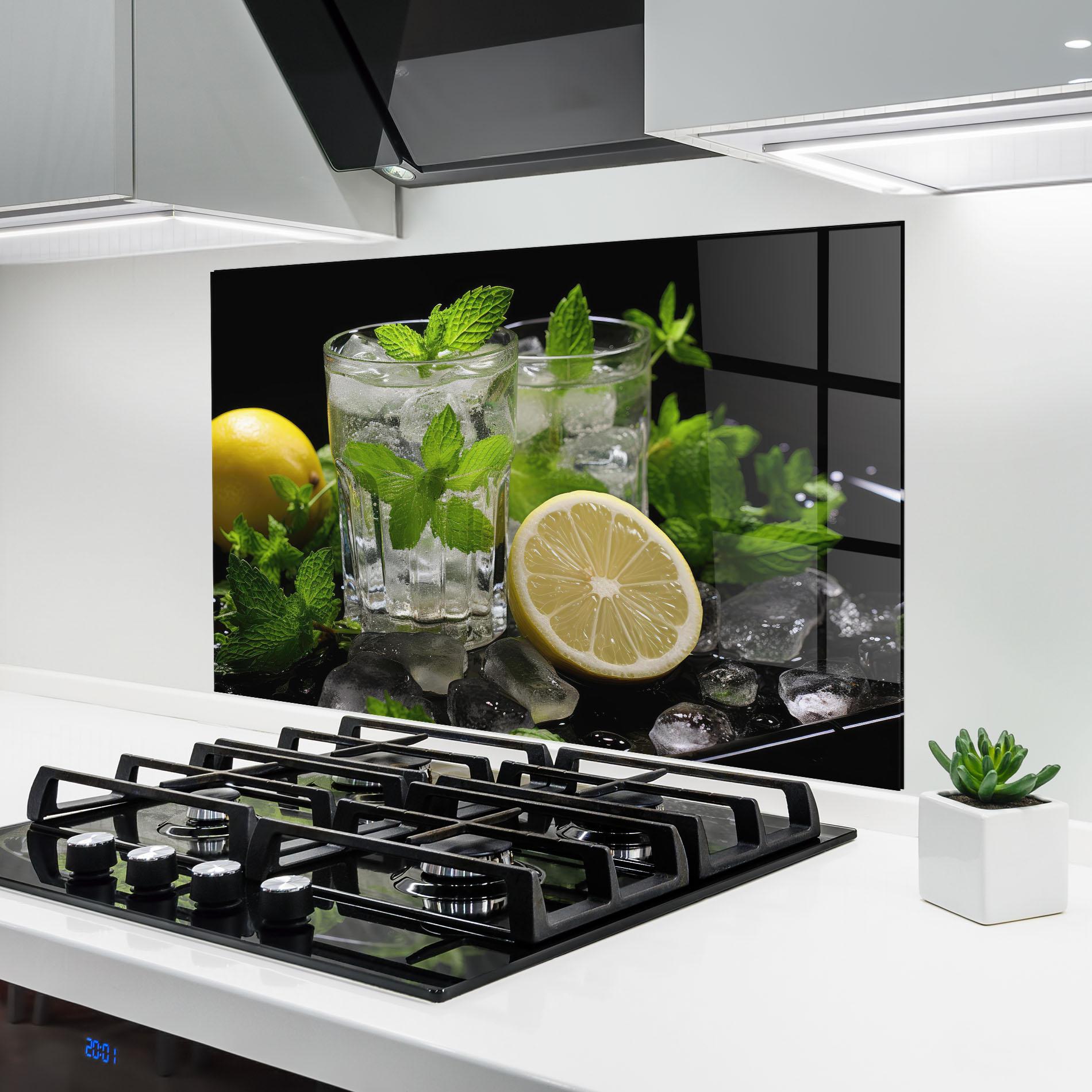 Konyhai üveg hátfal Refreshing Lemonade mockup 6