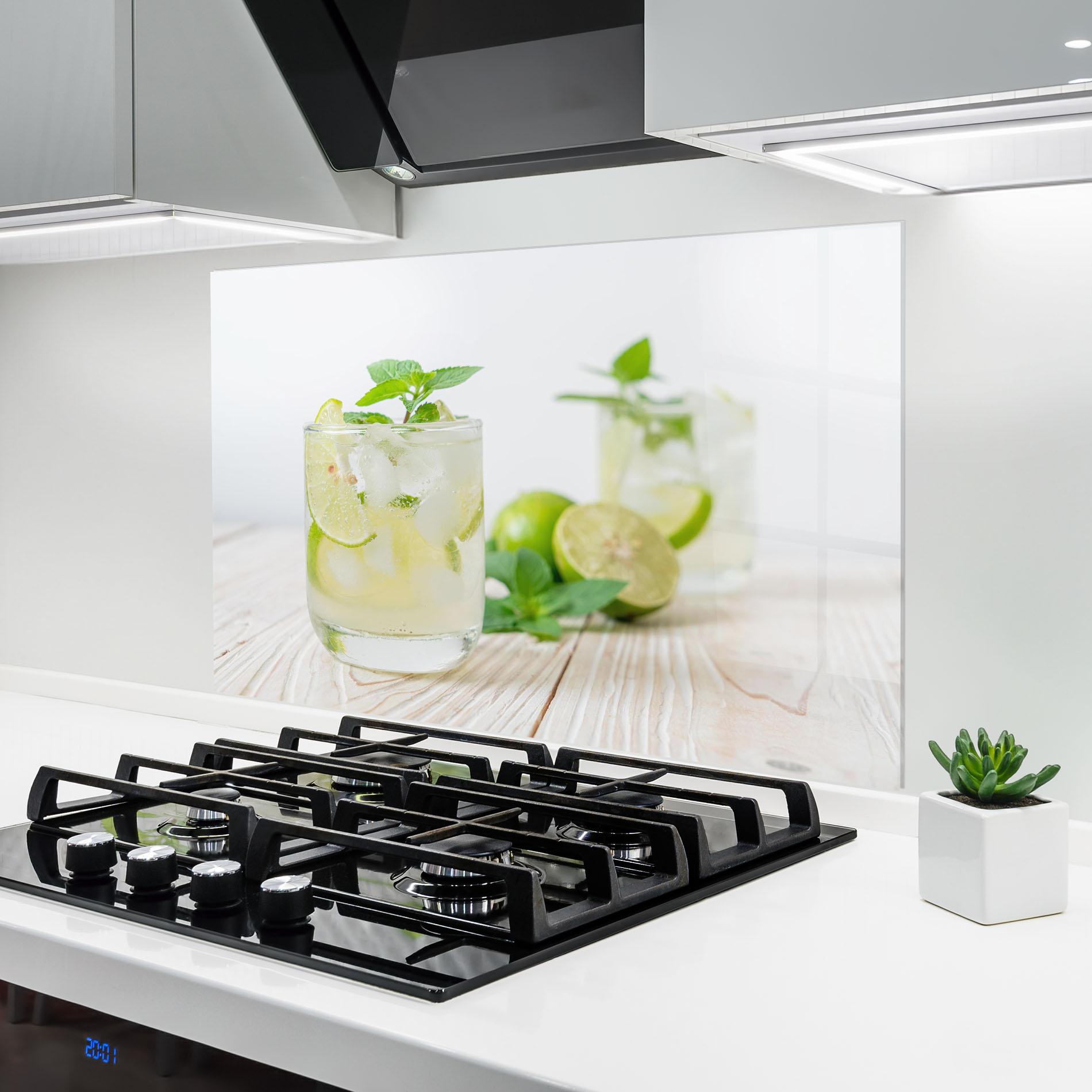 Konyhai üveg hátfal Soda Mint Drink mockup 6