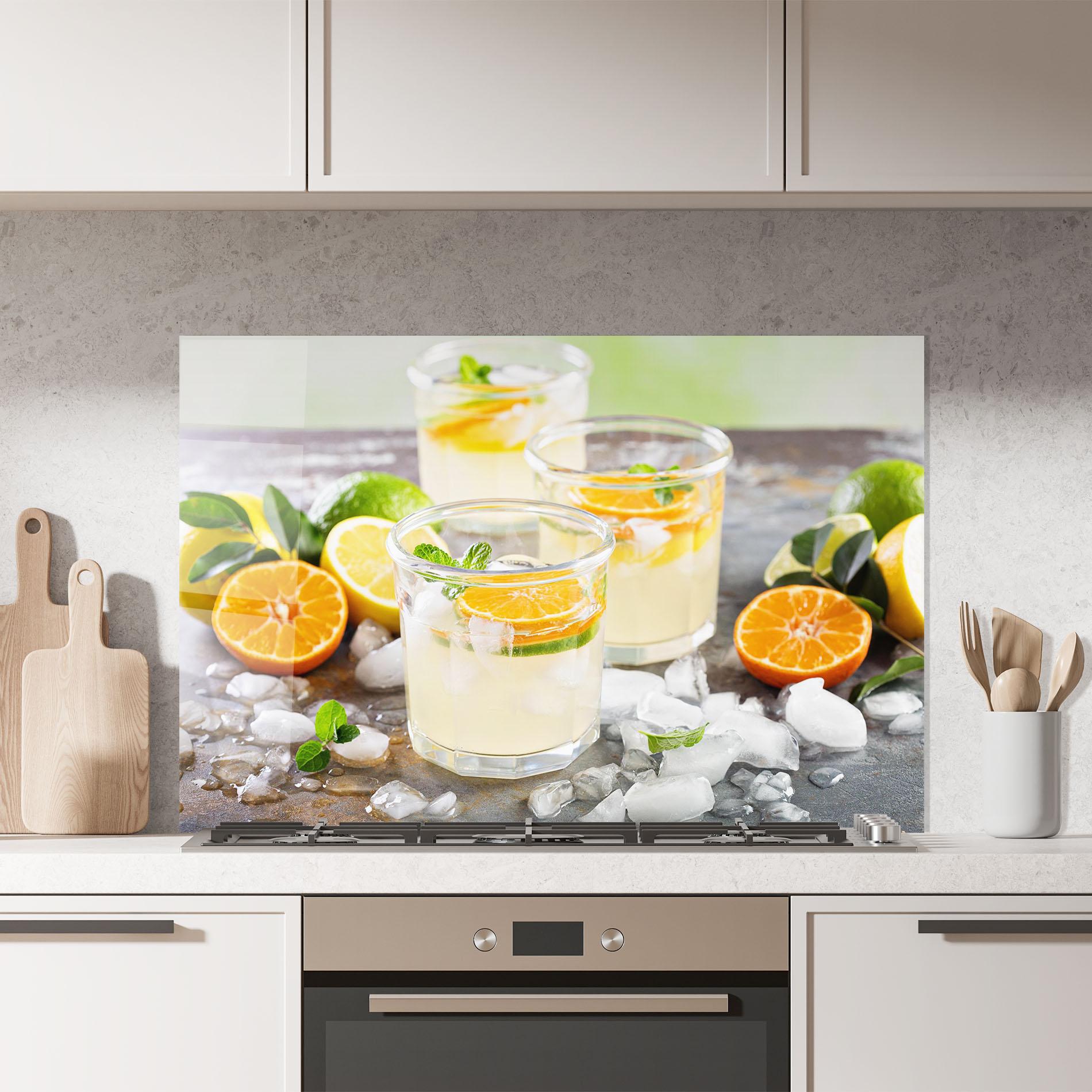 Konyhai üveg hátfal Citrus Fruit Lemonade mockup 7