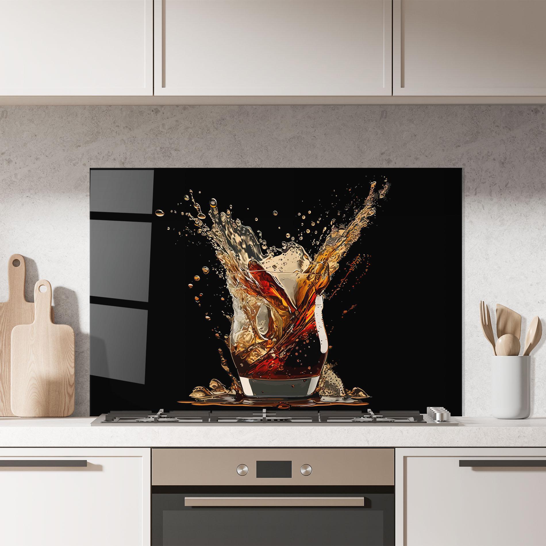 Konyhai üveg hátfal Cola Splash mockup 7